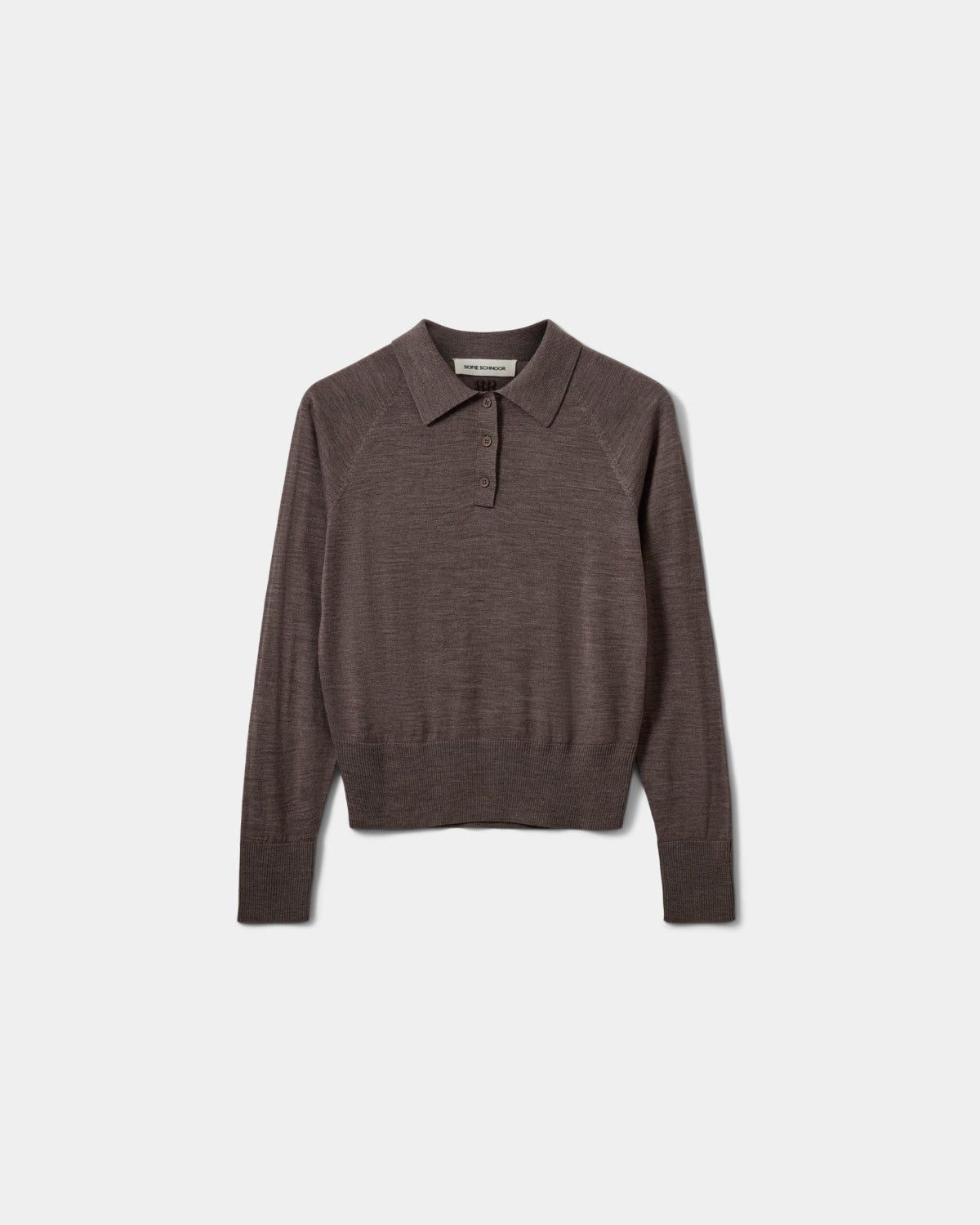 Sofie Schnoor WOMEN SELENESW KNIT POLO Strik 7071 Brown melange