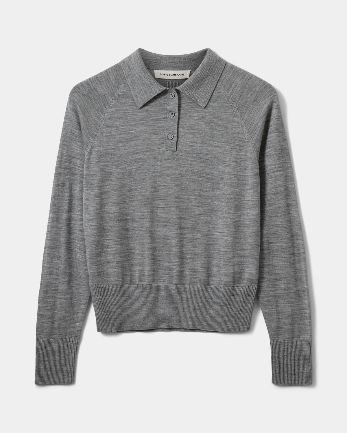Sofie Schnoor WOMEN SELENESW KNIT POLO Strik 8000 Grey Melange