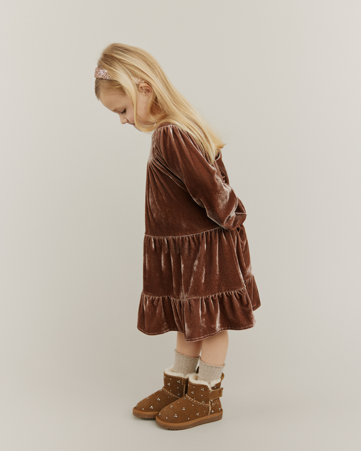Sofie Schnoor KIDS SELINESB KJOLE Kjole 7149 Soft Brown