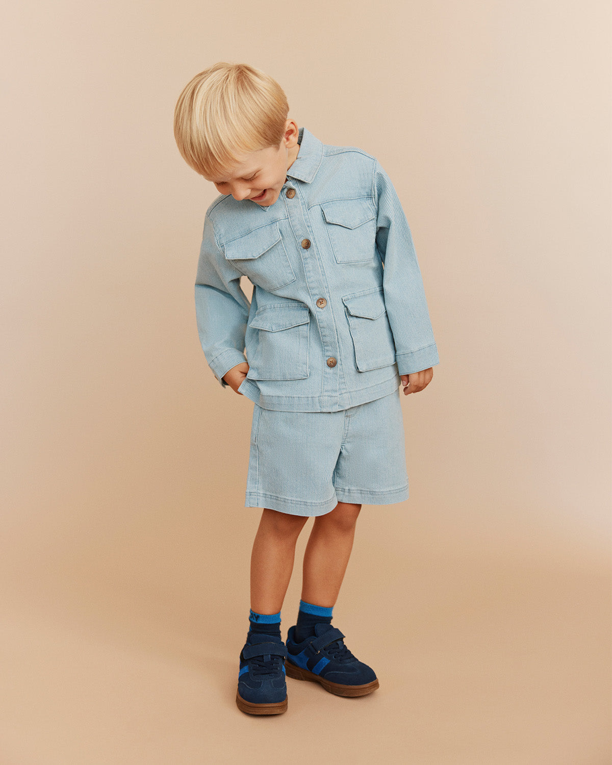 Sofie Schnoor KIDS STORMSK SHORTS Shorts 5123 Blue denim Stripe