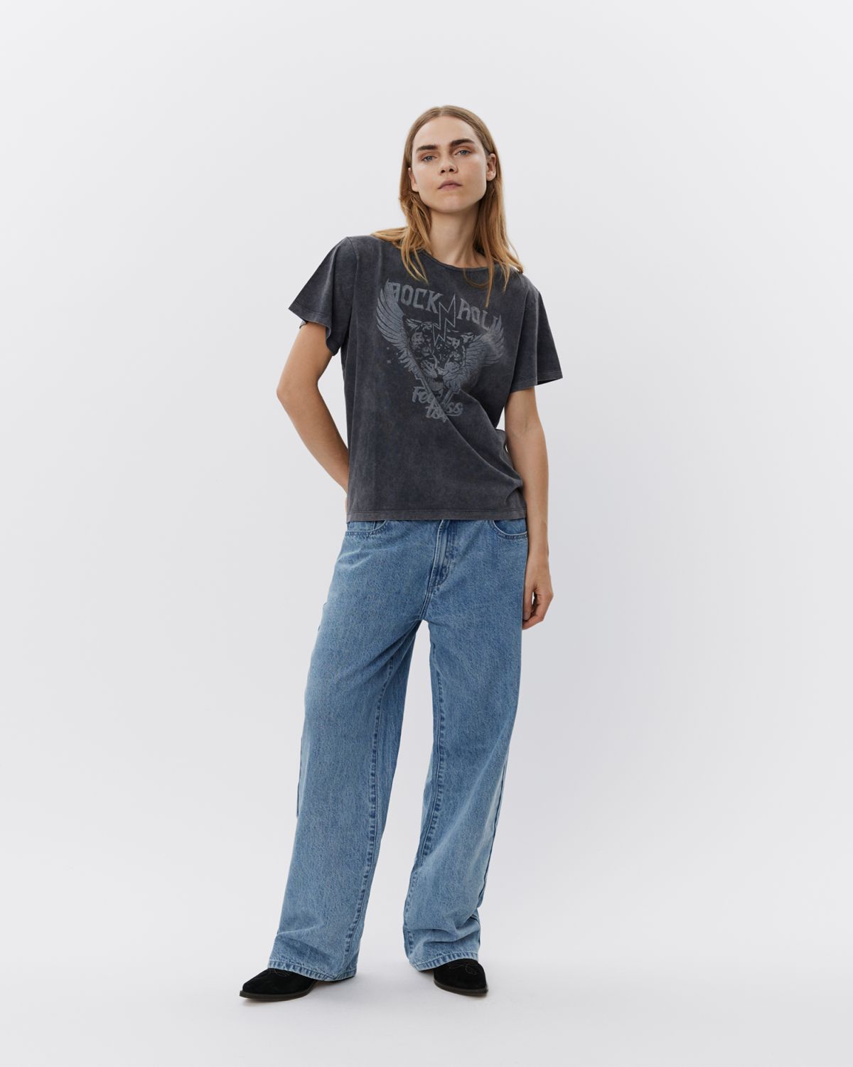 Sofie Schnoor WOMEN ZENASW T-SHIRT T-shirt 1015 Washed black