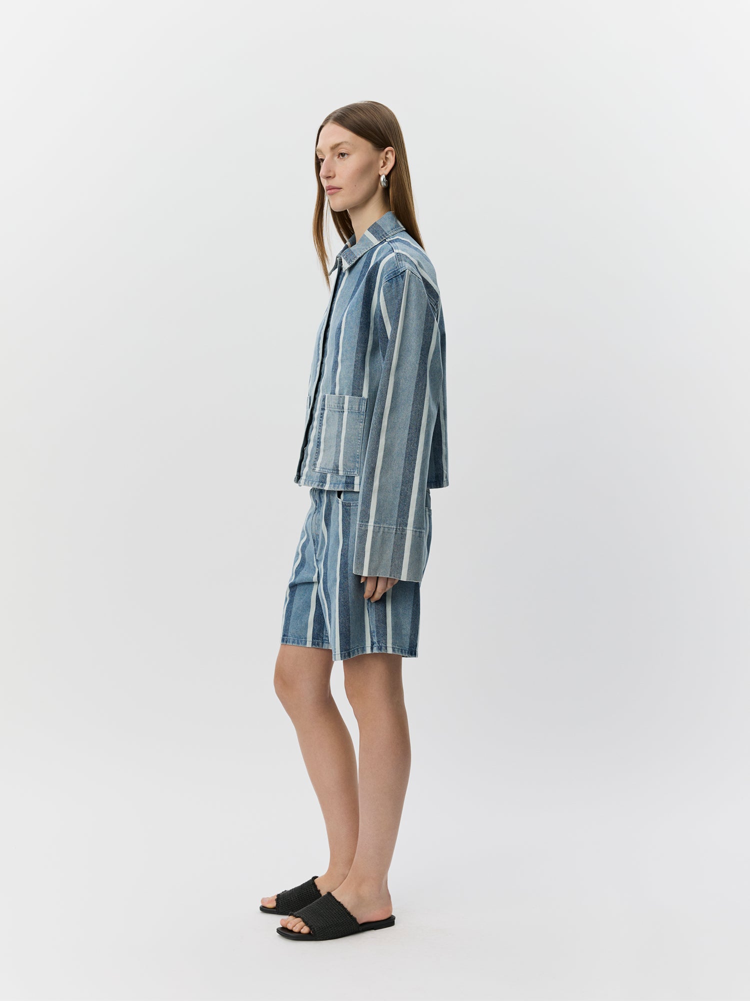 Sofie Schnoor WOMEN TAZASW STRIPET DENIM JAKKE Jakke 5127 Blue&White Denim Stripe