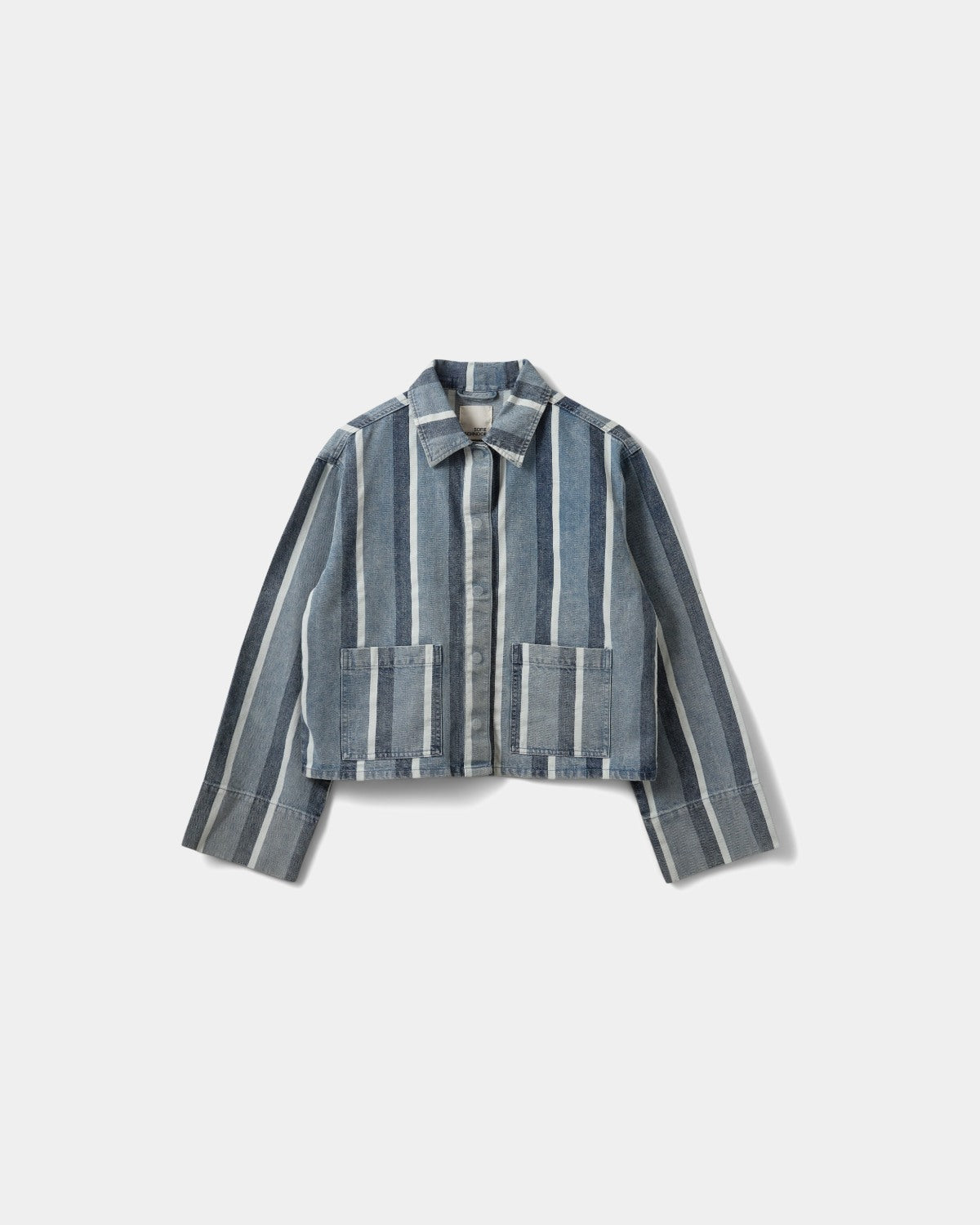 TAZASW STRIPED DENIM JACKET Jakke - 5127 Blue&White Denim Stripe 