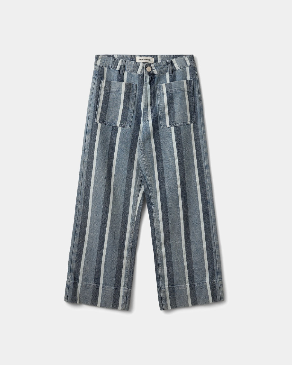 Sofie Schnoor WOMEN TOULOUSESW STRIPET CROPPED JEANS Jeans 5127 Blue&White Denim Stripe