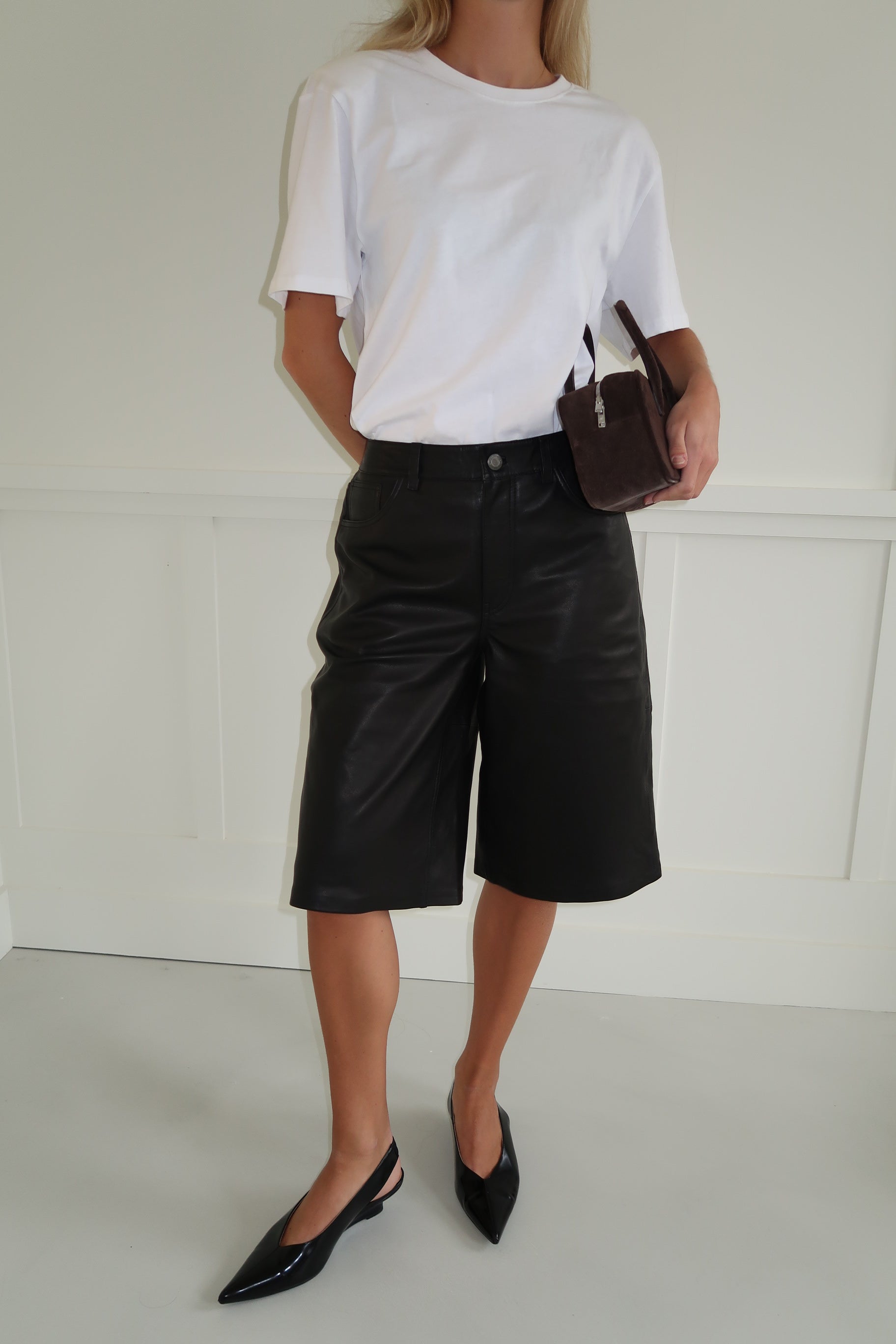 Sofie Schnoor WOMEN VOKESW LEATHER SHORTS Buks 1000 Black