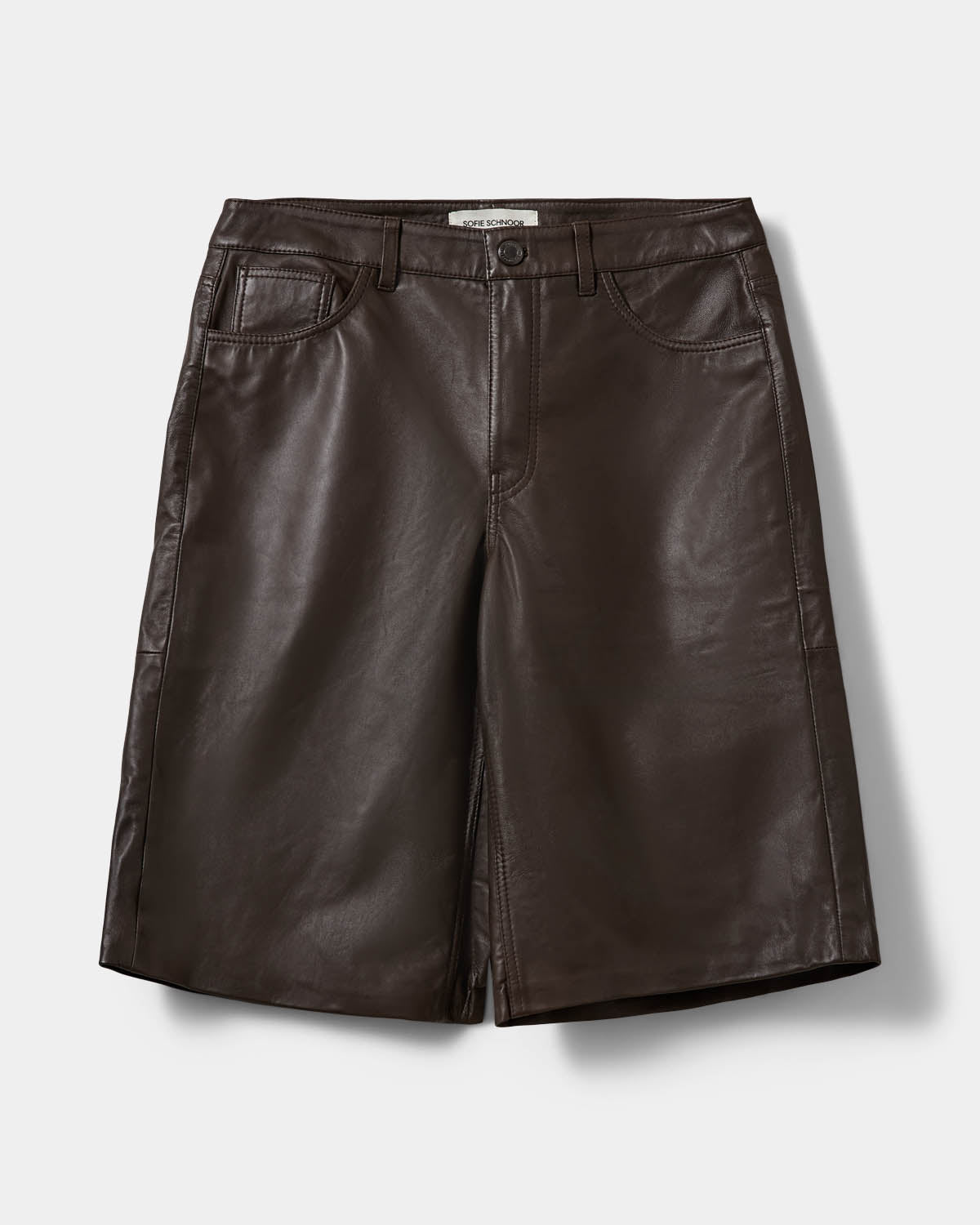 Sofie Schnoor WOMEN VOKESW LEATHER SHORTS Buks 7025 Dark brown