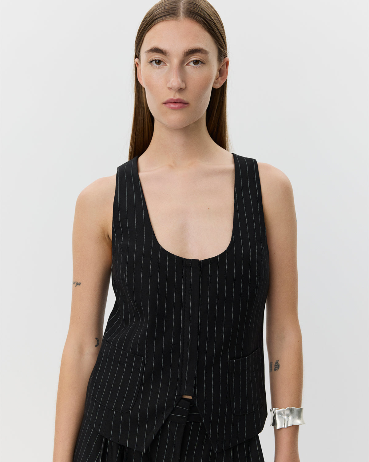 Sofie Schnoor WOMEN YOKOSW VEST Vest 0139 White Black striped