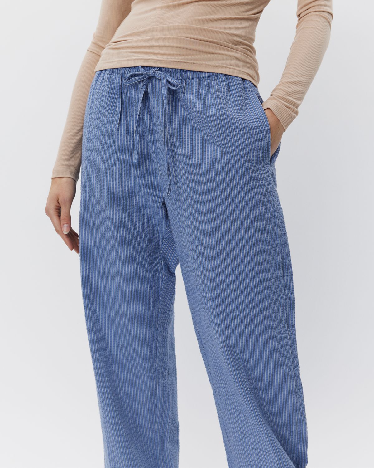 Sofie Schnoor WOMEN ABIGAILESW TROUSERS Trousers 0147 Blue-Black w Antique White