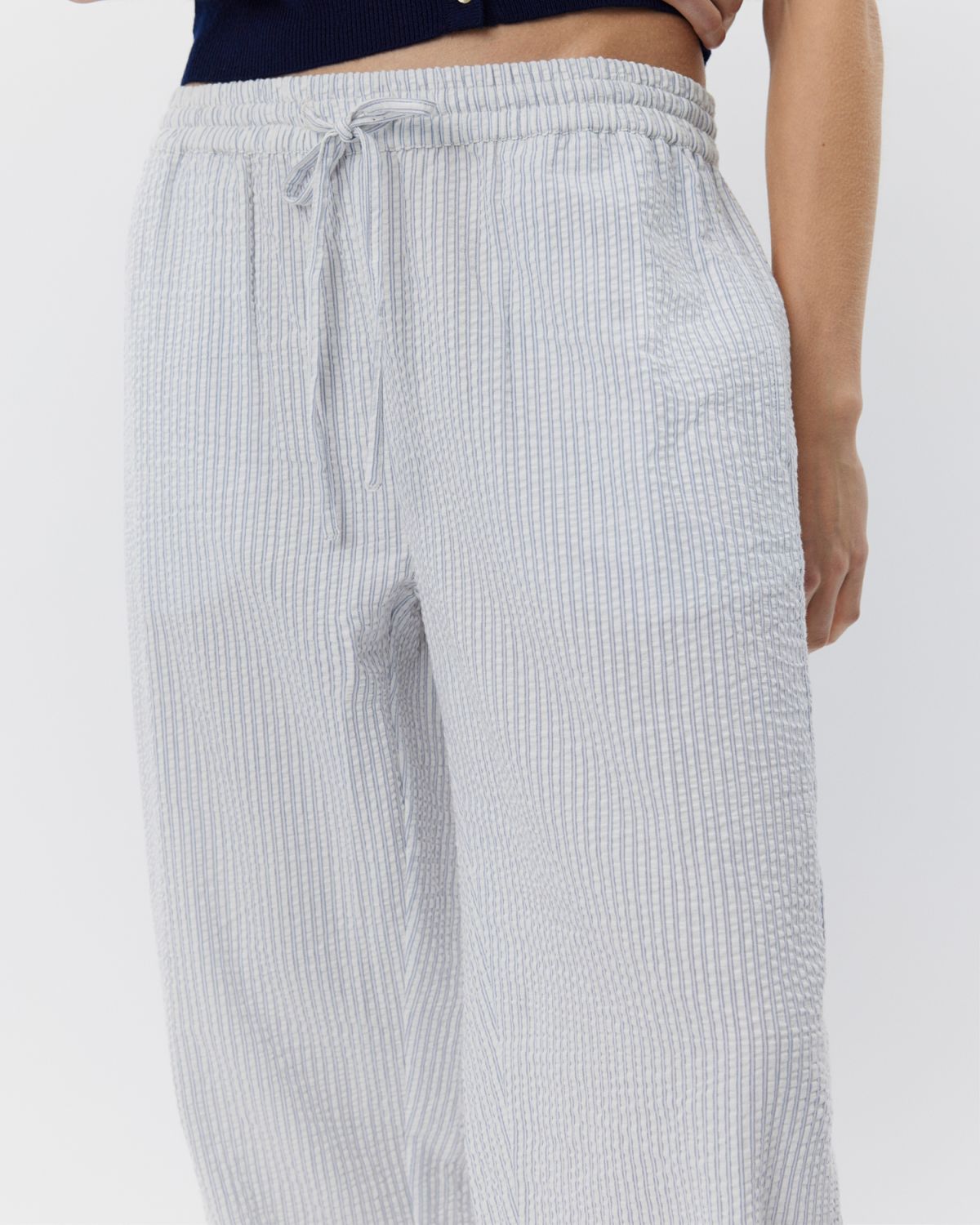 Sofie Schnoor WOMEN ABIGAILESW TROUSERS Trousers 0149 Antique White w Blue