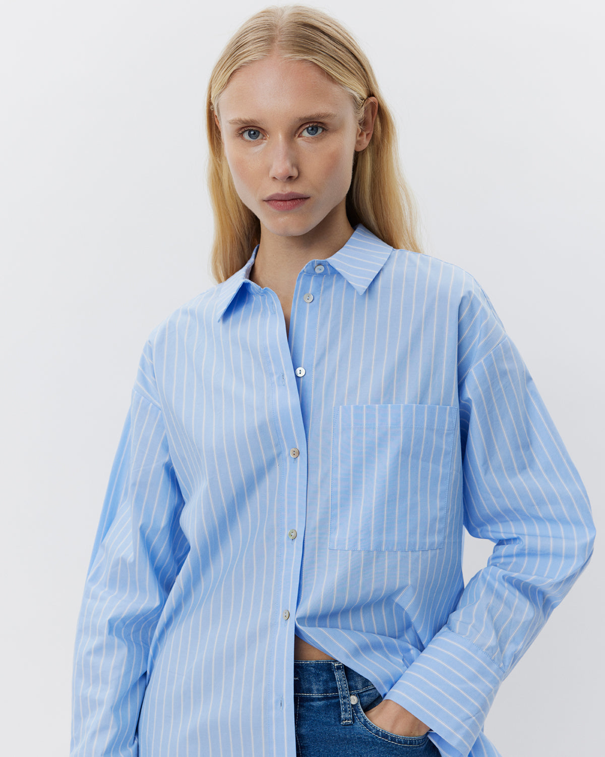 Sofie Schnoor WOMEN ADALENESW SHIRT Shirt 5094 Light Blue striped