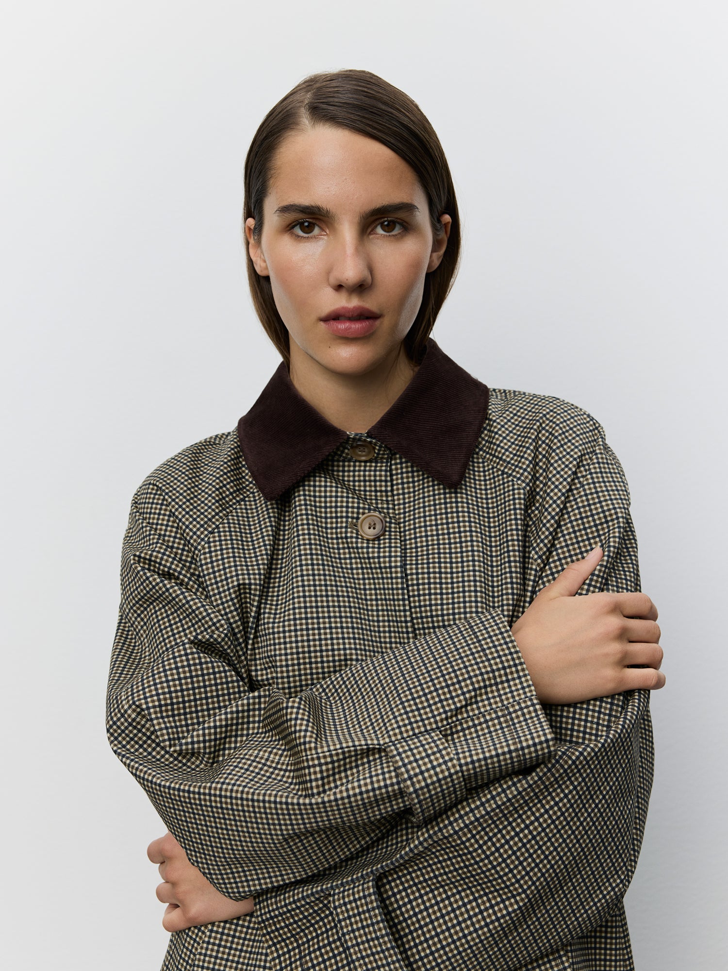 Sofie Schnoor WOMEN AGNESSW FRAKKE Frakke 9141 Blue/Brown check