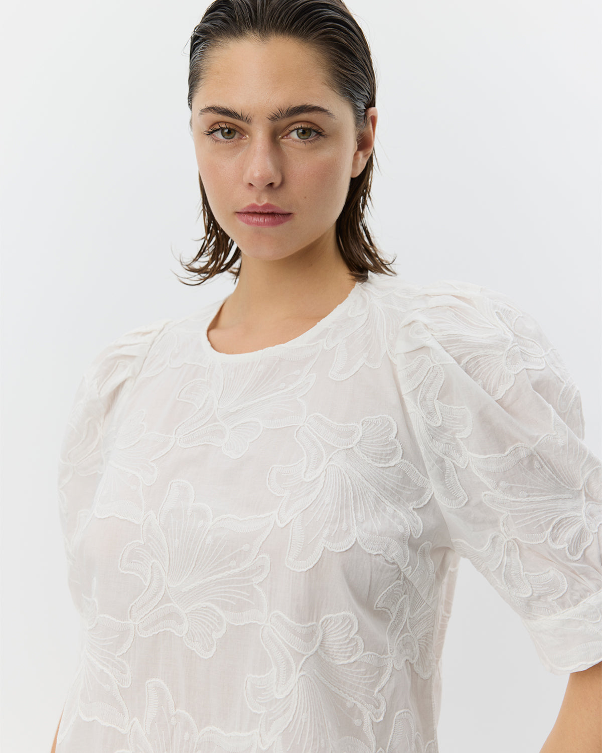 Sofie Schnoor WOMEN AHLIASW BLUSE MED PUFF ÆRME Bluse 0100 White
