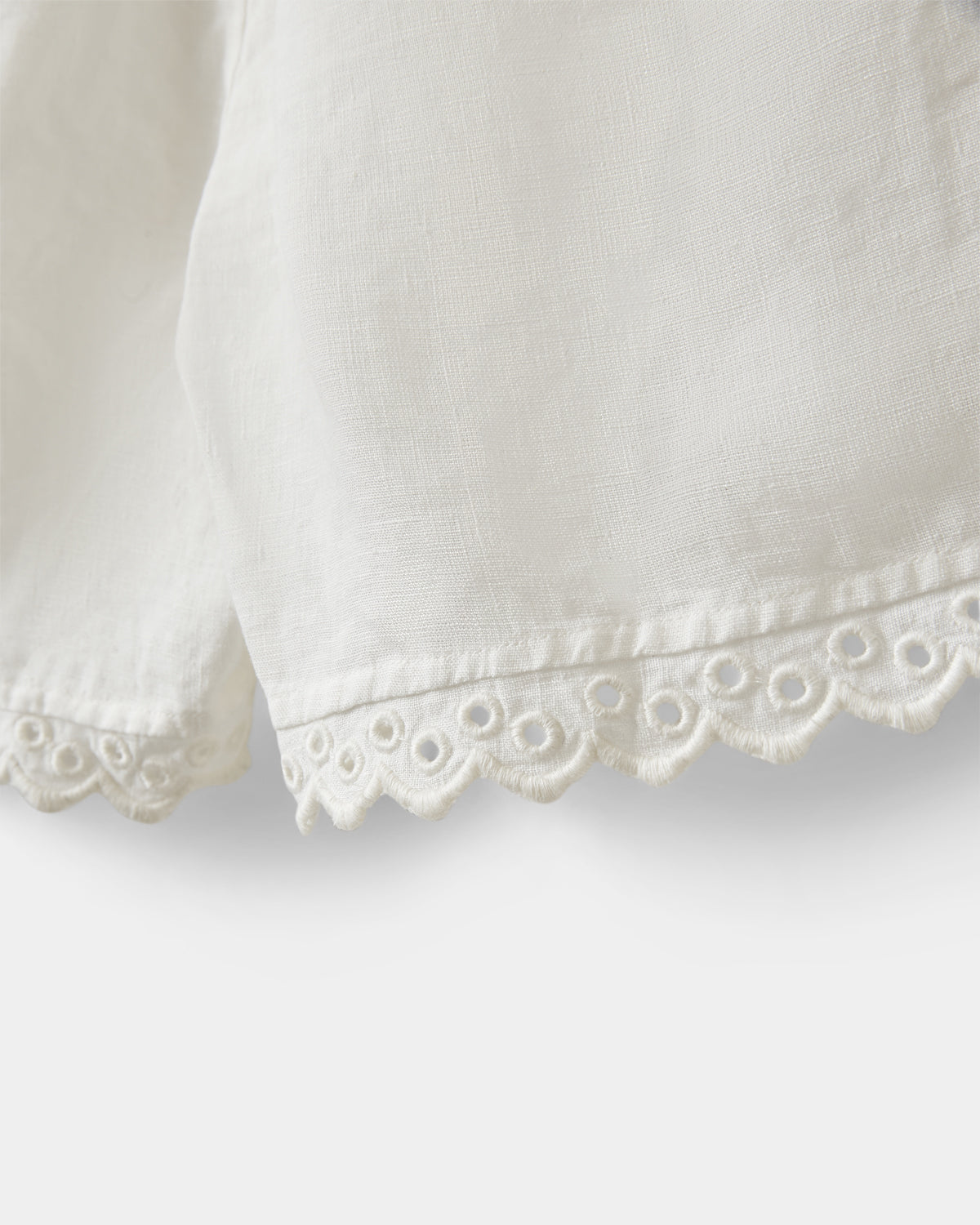 Sofie Schnoor WOMEN ALIXSW SCALLOP KANT SHORTS Shorts 0159 Cream White