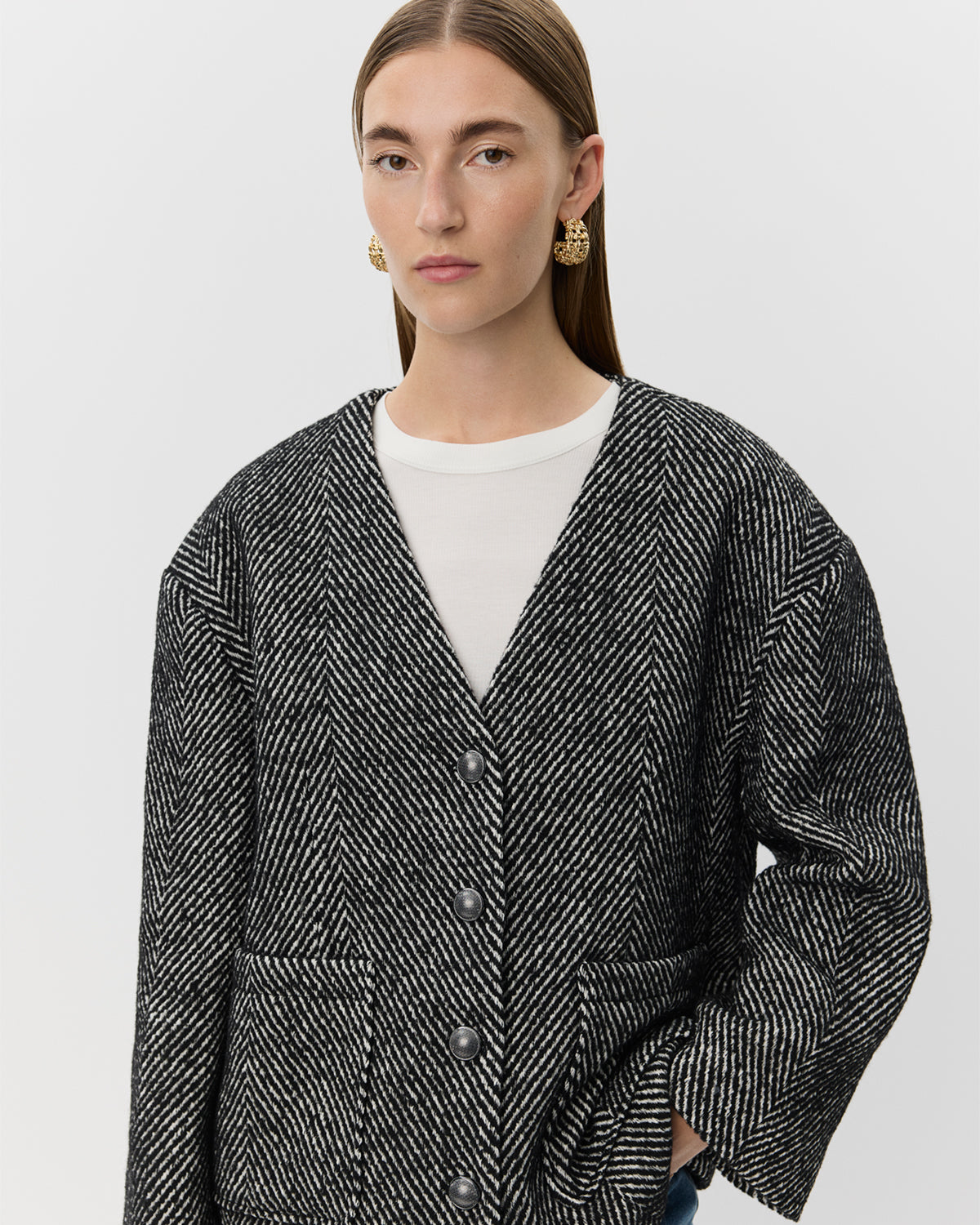 Sofie Schnoor WOMEN AURELIESW JAKKE Jakke 0142 Off White - Black