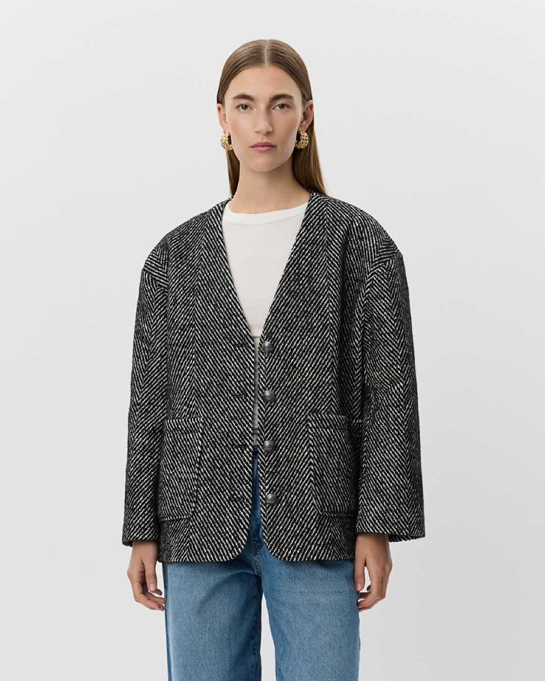 Sofie Schnoor WOMEN AURELIESW JAKKE Jakke 0142 Off White - Black