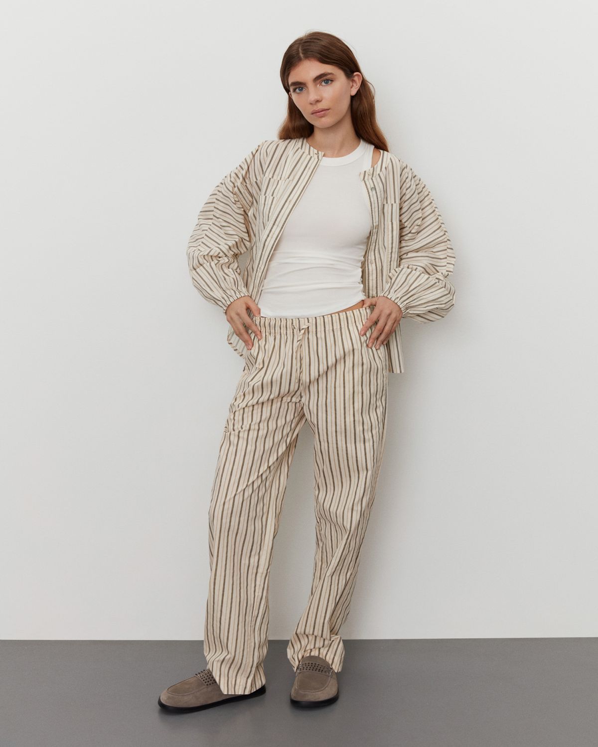 Sofie Schnoor WOMEN AbigaileSW Trousers Trousers 0140 Off White Striped