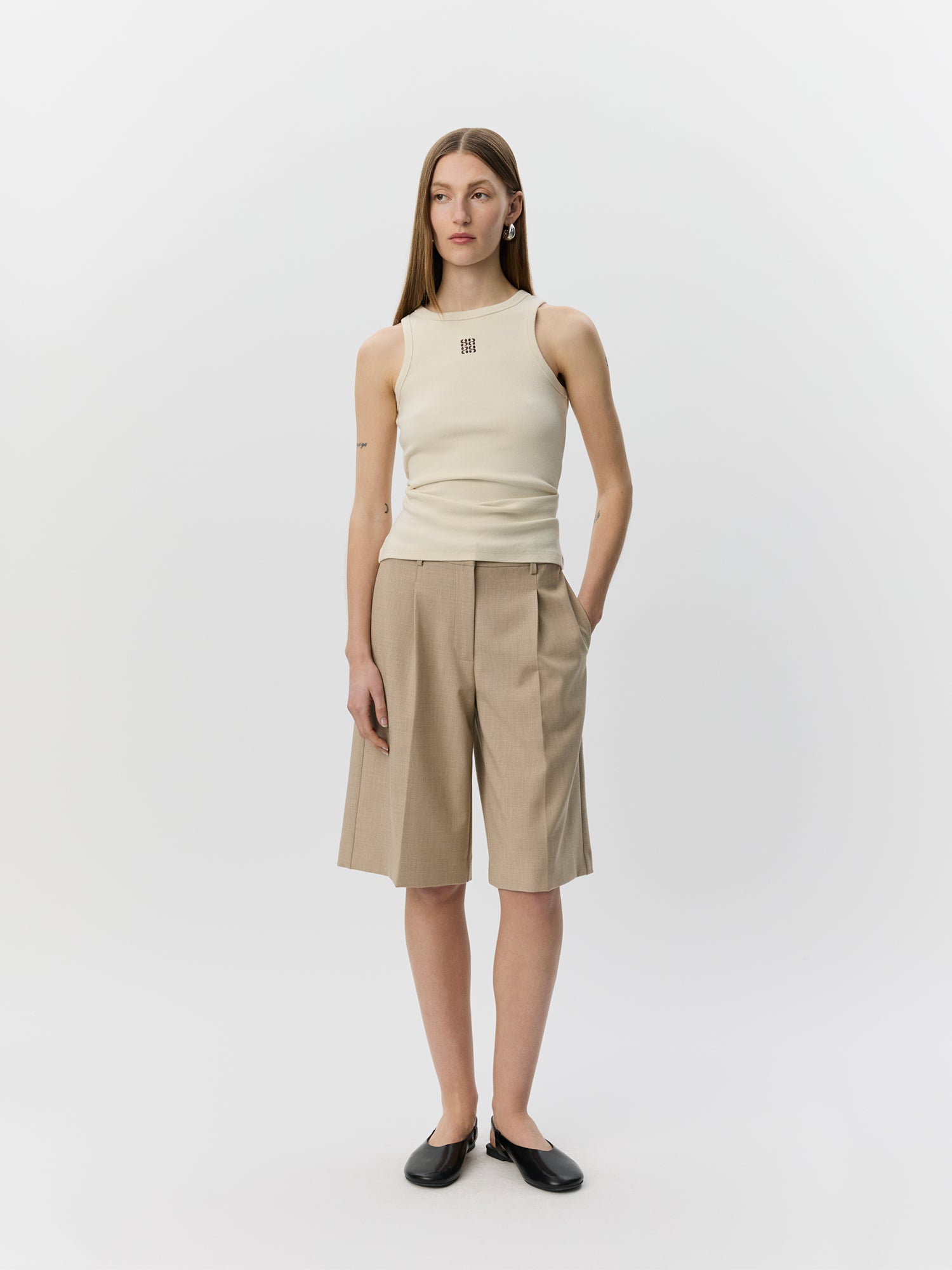 Sofie Schnoor WOMEN BECASW RIB TANK TOP Top 0159 Cream White