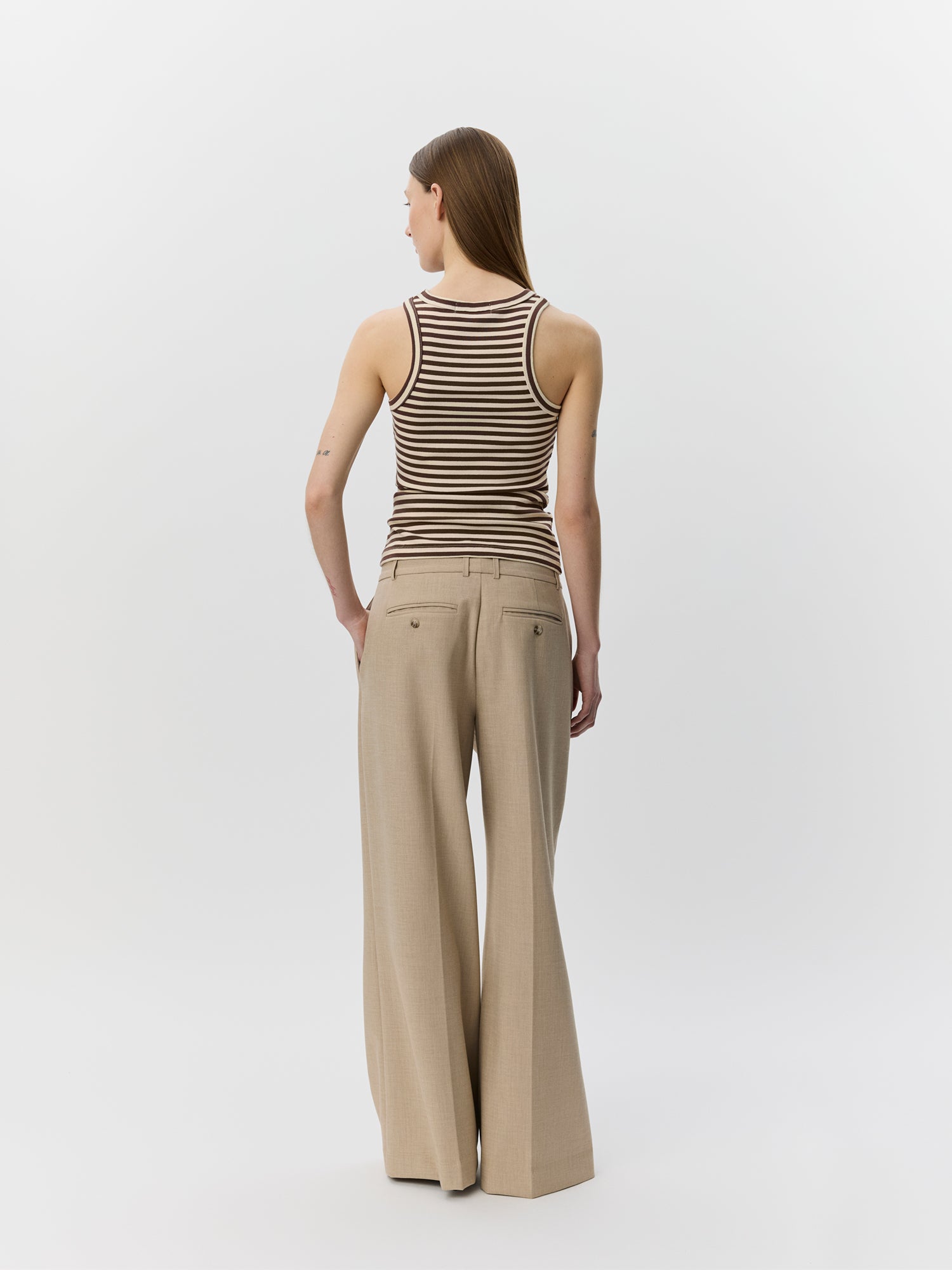 Sofie Schnoor WOMEN BECASW STRIBET RIB TANK TOP Top 7113 Brown Striped