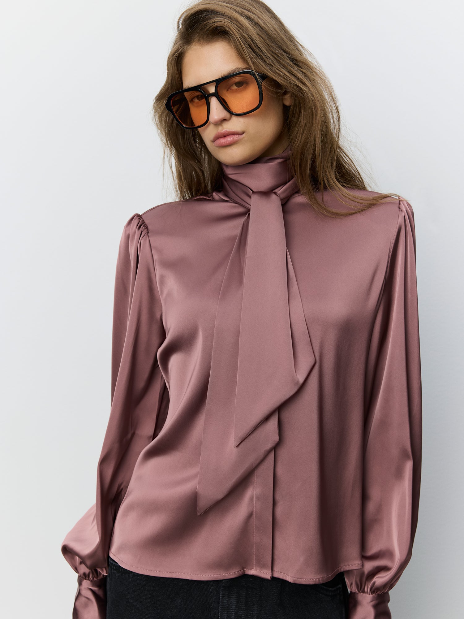 Sofie Schnoor WOMEN CARINASW SATIN SKJORTE Bluse 7172 Dusty Plum