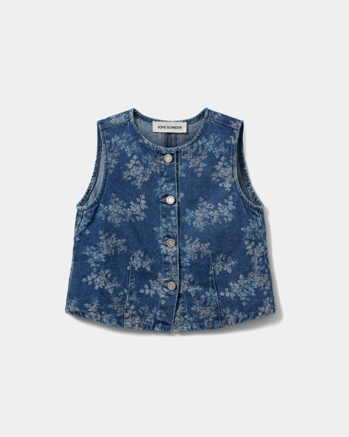 Sofie Schnoor YOUNG CARLASY VEST Vest 9121 AOP Flower Blue