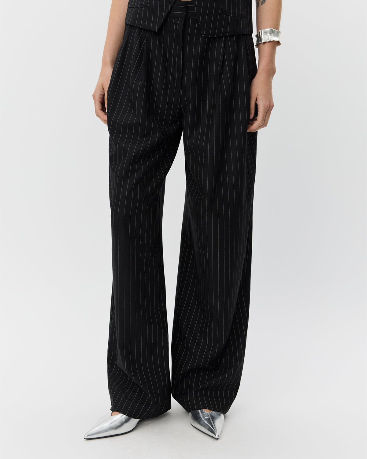 Sofie Schnoor WOMEN CARLOTTASW TROUSERS Trousers 0139 White Black striped