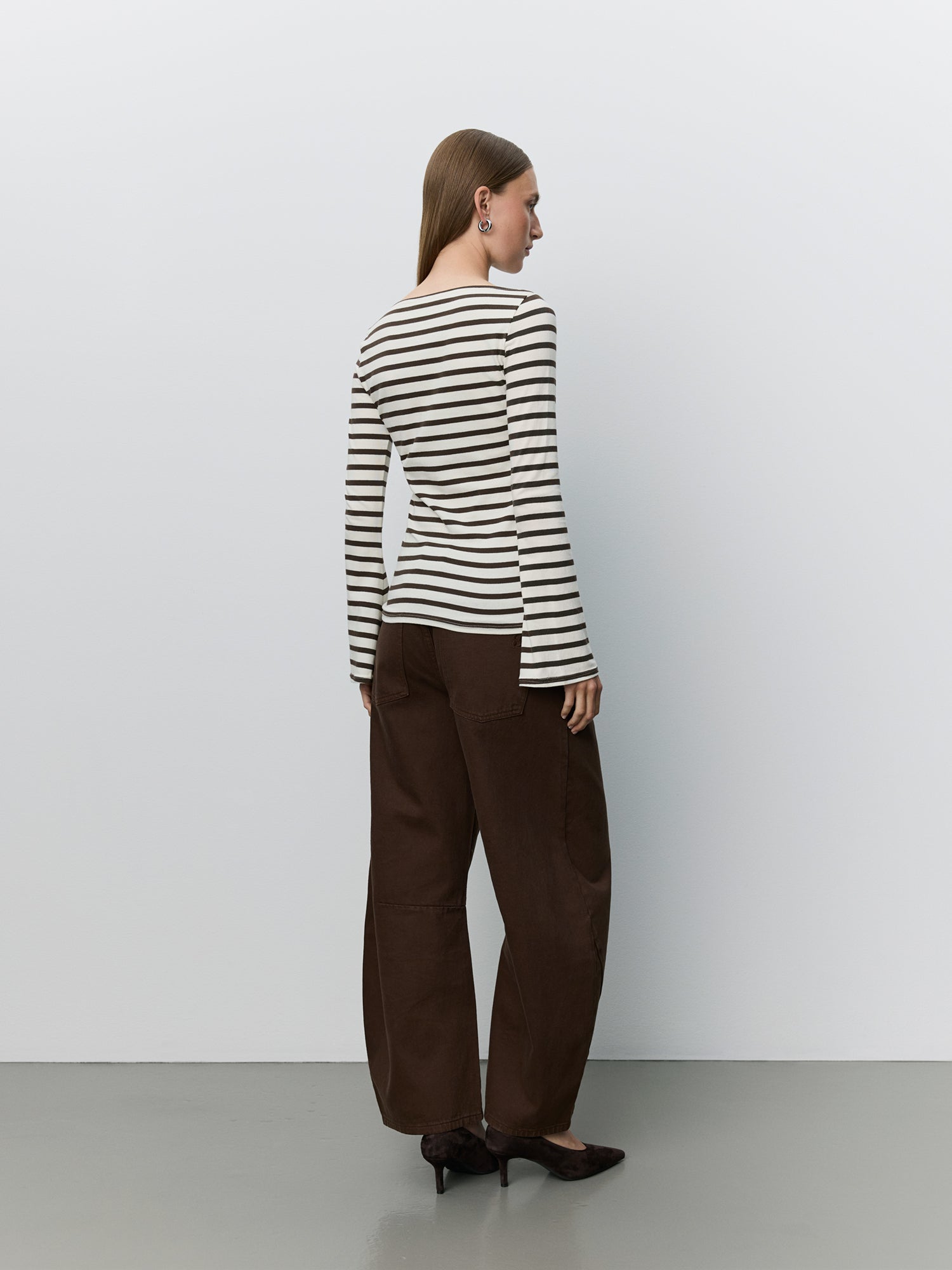 Sofie Schnoor WOMEN CECESW LANGÆRMET T-SHIRT T-shirt lang ærmet 7113 Brown Striped