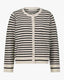 CISSESW STRIPE CARDIGAN - Black Off white
