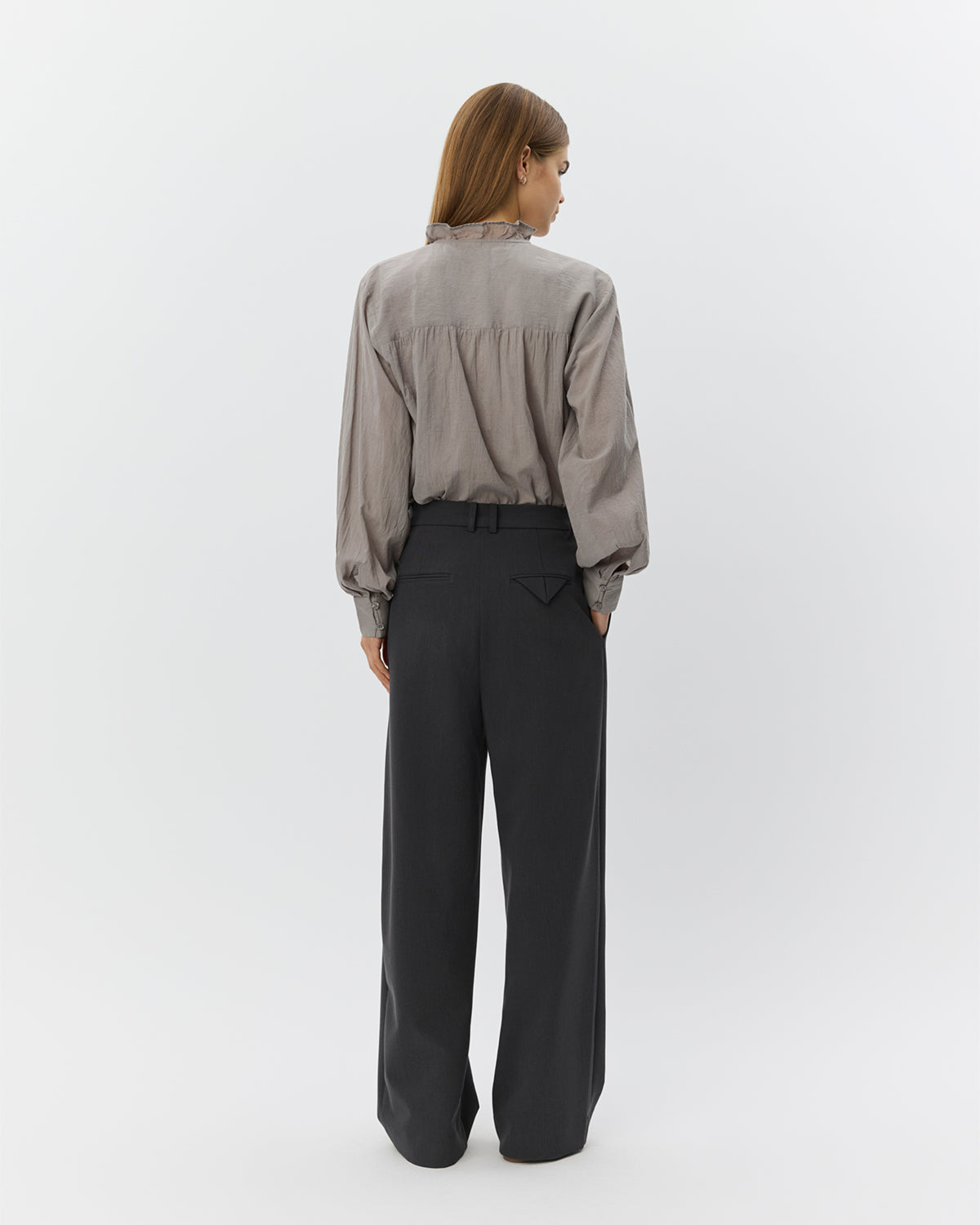 Sofie Schnoor WOMEN EDNASW SKJORTE MED FLÆSE Skjorte 8052 Stone Grey