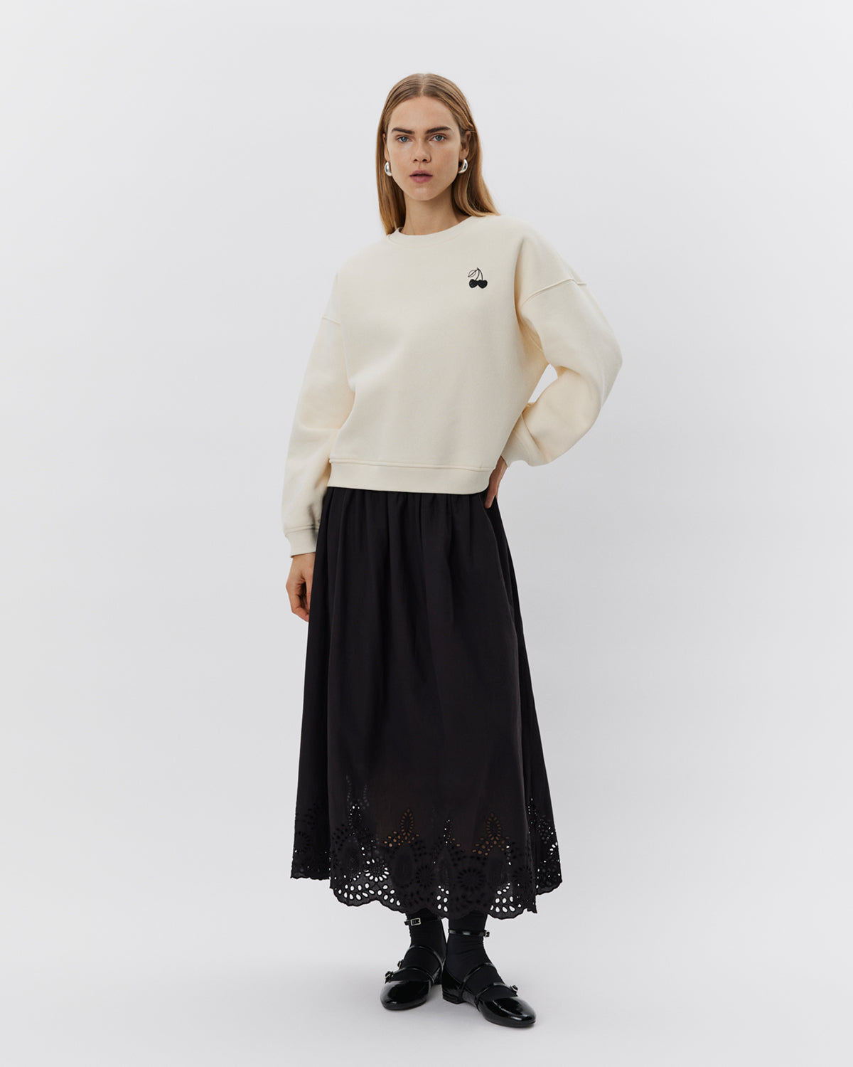 Sofie Schnoor WOMEN ELISW SWEATSHIRT Sweatshirt 0109 Off White