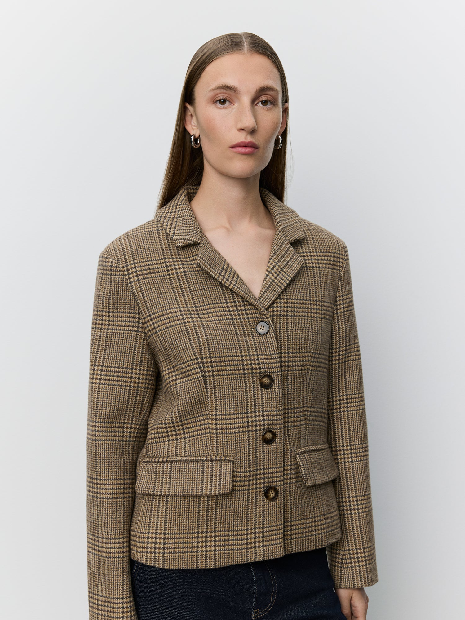 Sofie Schnoor WOMEN ELLYSW KORT BLAZER Blazer 9007 Brown check