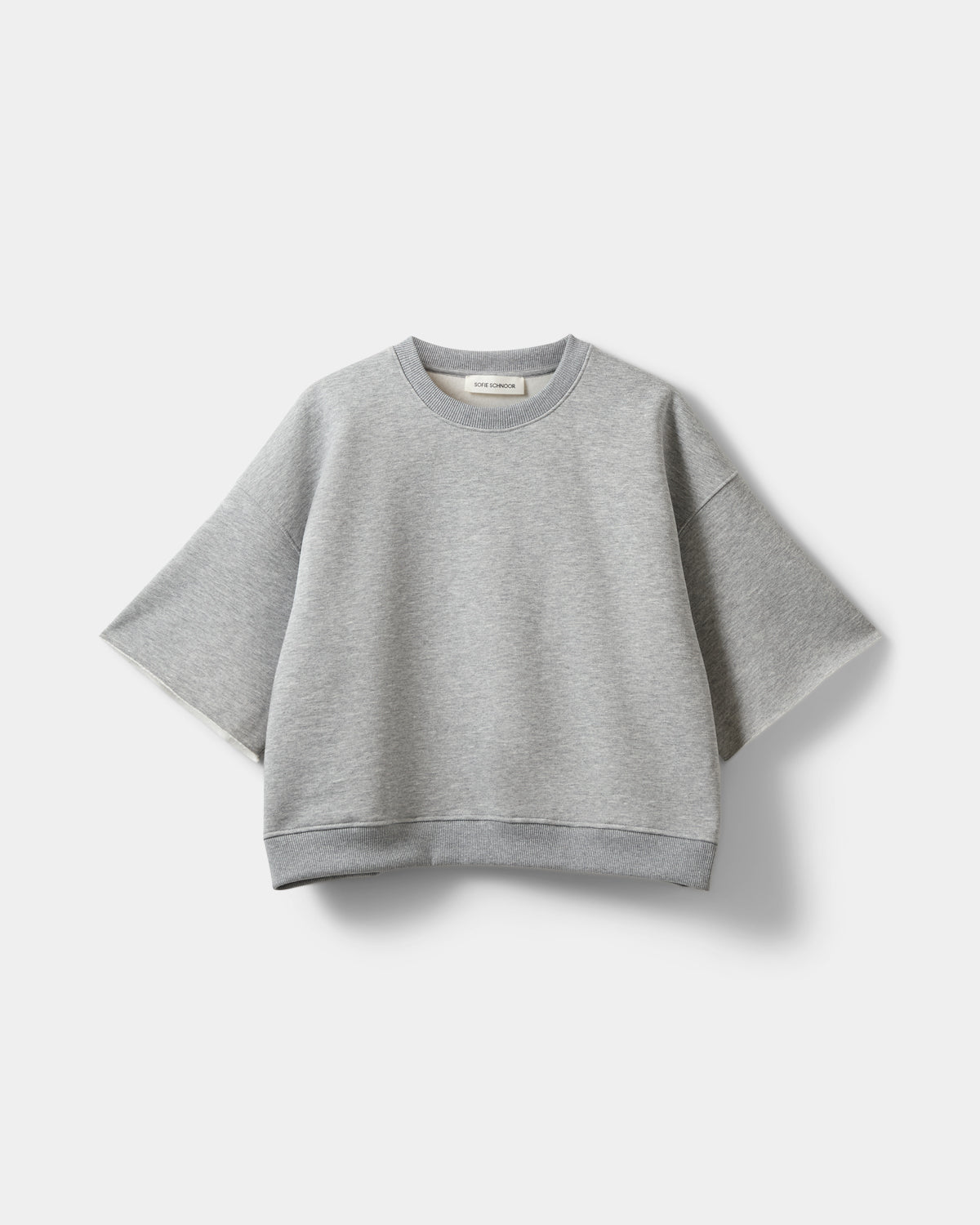 Sofie Schnoor WOMEN ELOISESW KORTÆRMET SWEATSHIRT Sweatshirt 8000 Grey Melange
