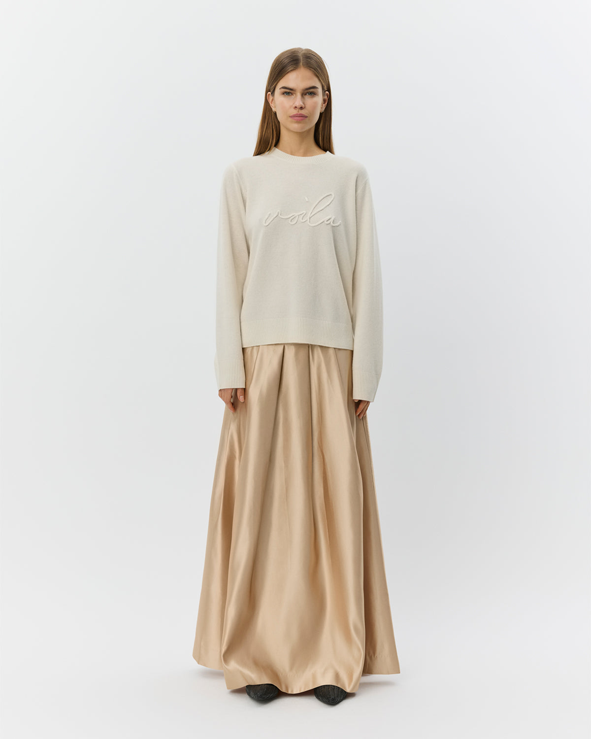 Sofie Schnoor WOMEN EMMYSW SATIN MAXI NEDERDEL Nederdel 7070 Light beige