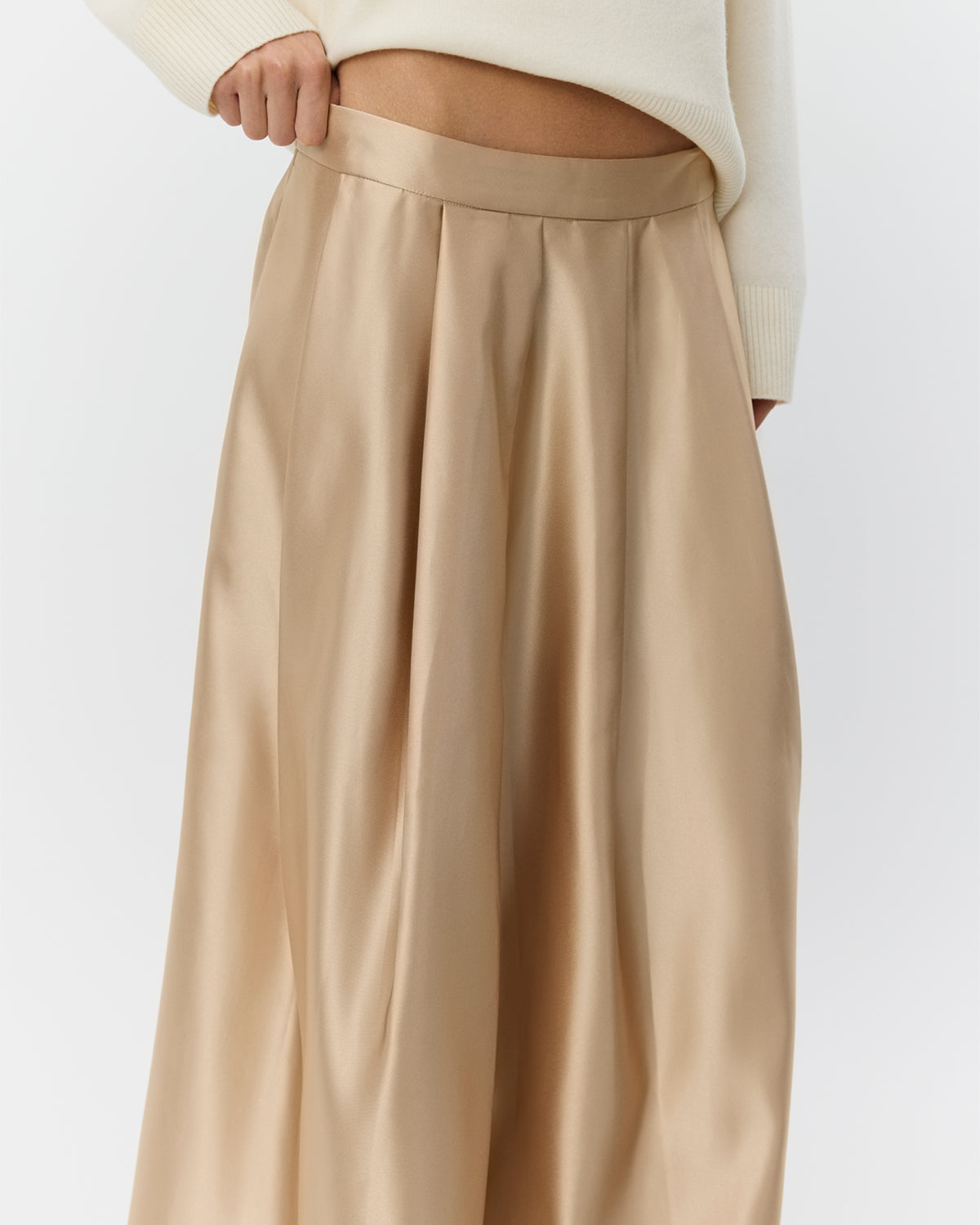Sofie Schnoor WOMEN EMMYSW SATIN MAXI NEDERDEL Nederdel 7070 Light beige