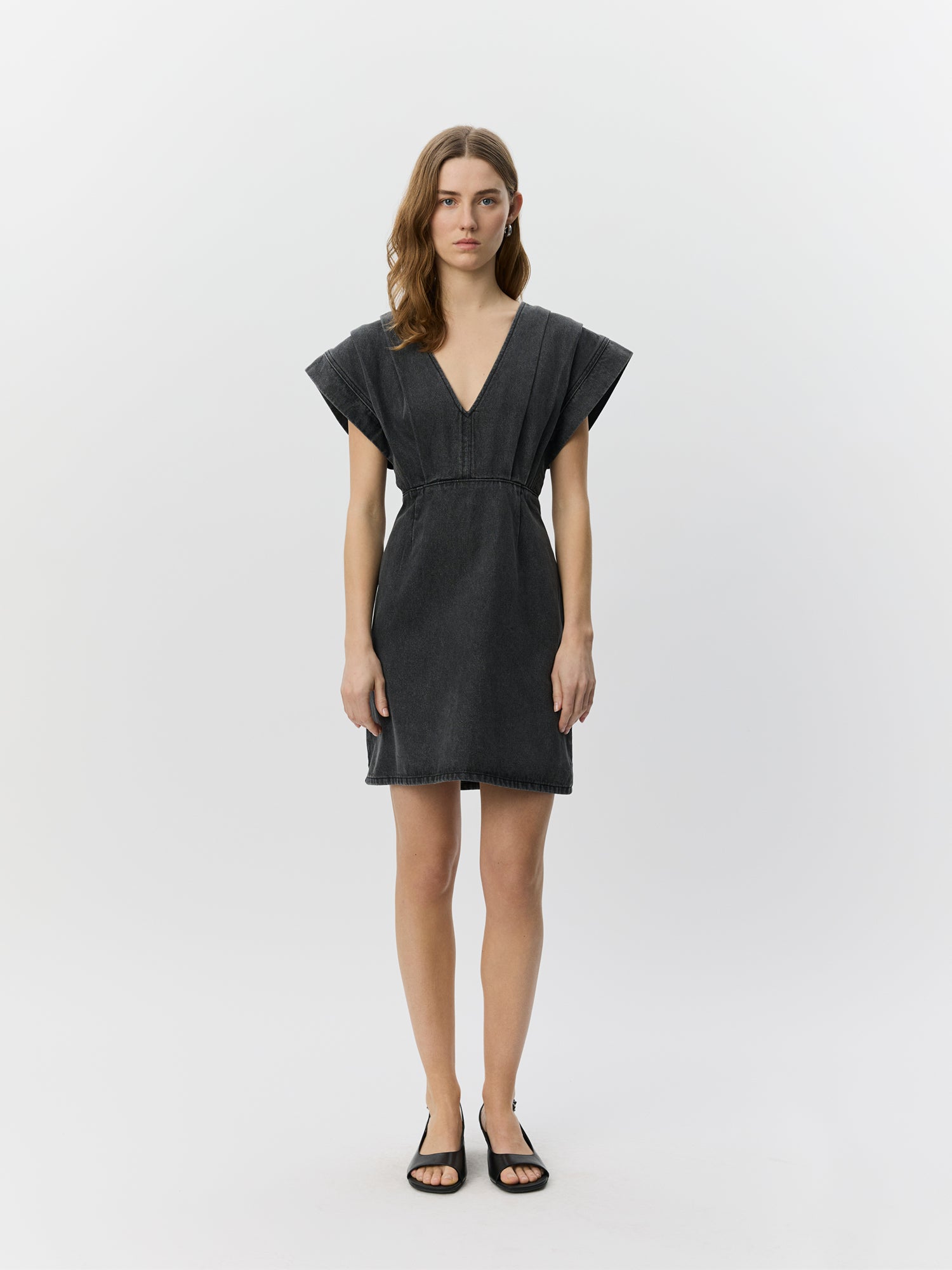 Sofie Schnoor WOMEN ENYASW MIDI DENIM KJOLE Kjole 1024 Black washed Denim