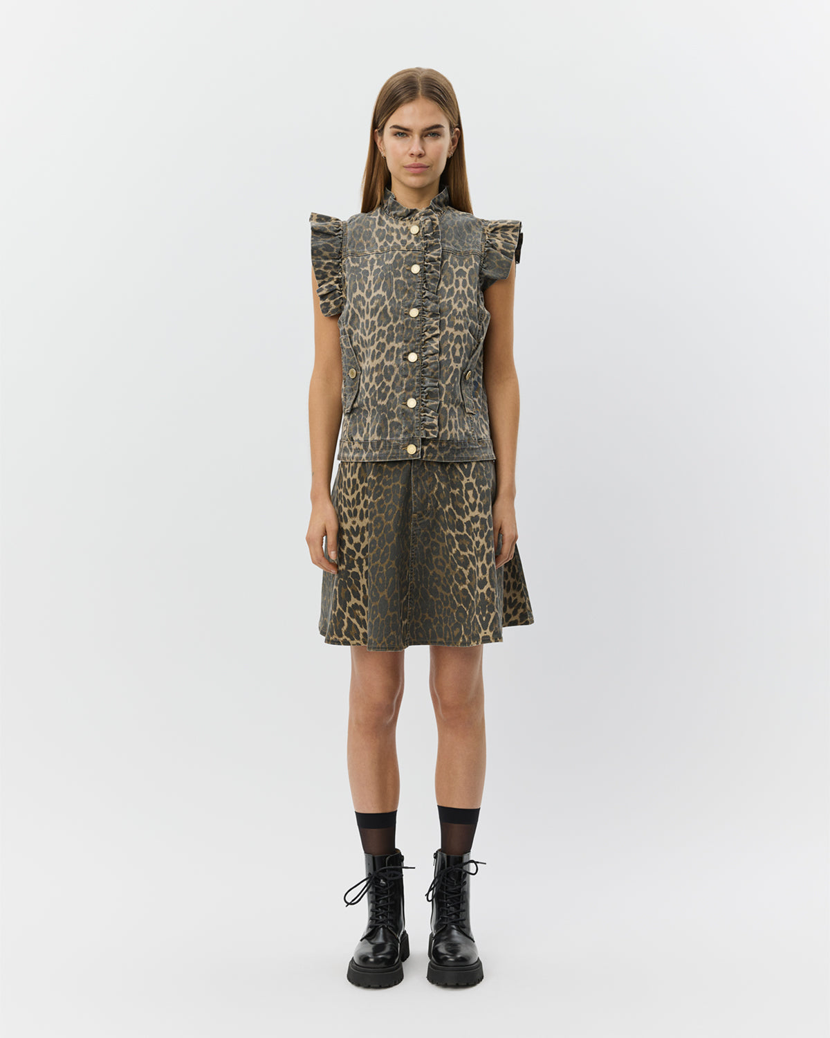 Sofie Schnoor WOMEN FARAHSW LEO VEST Vest 9086 Light brown leopard