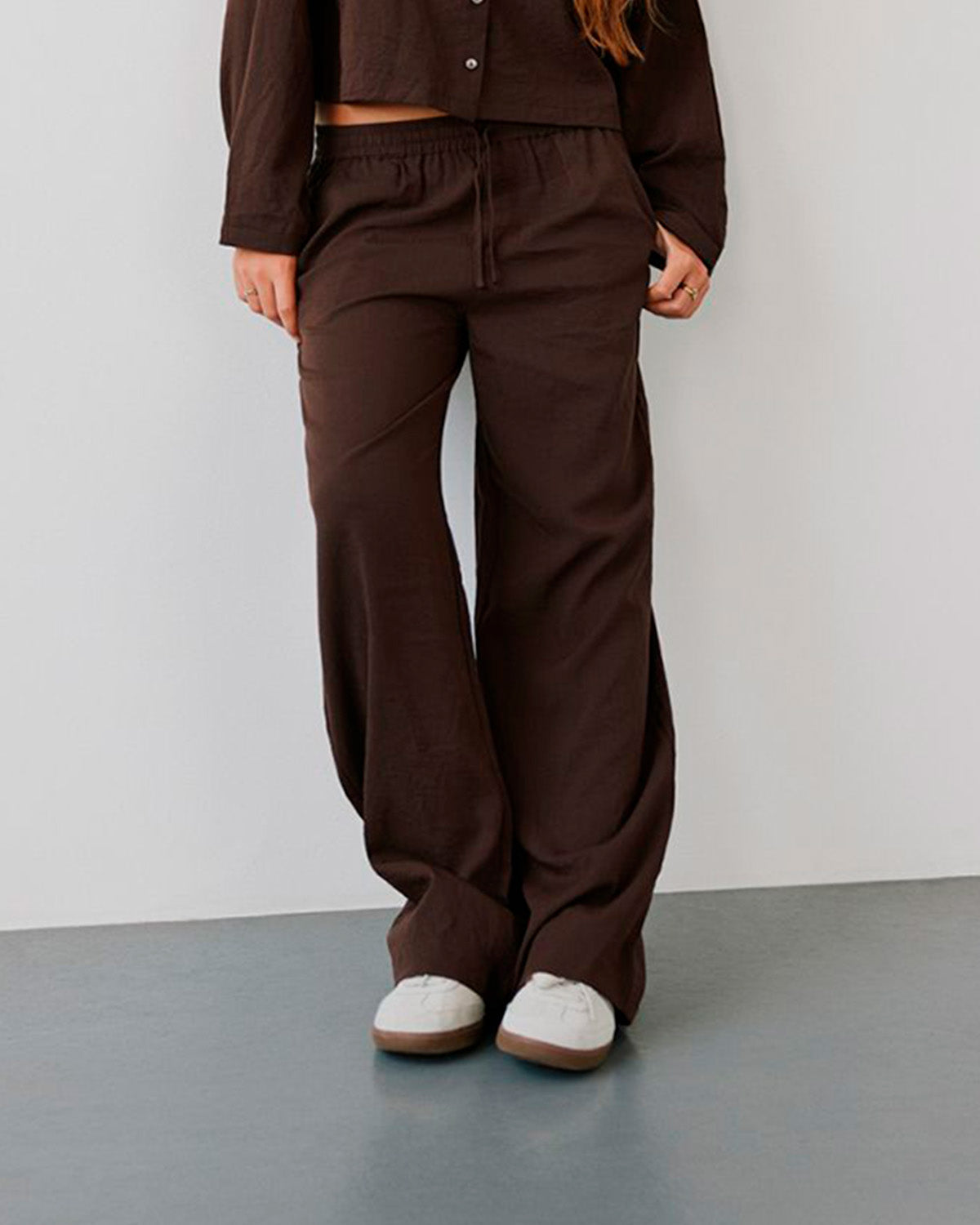 Sofie Schnoor YOUNG FIASY HIGH WAIST TROUSERS Trousers 7129 Brown Fudge