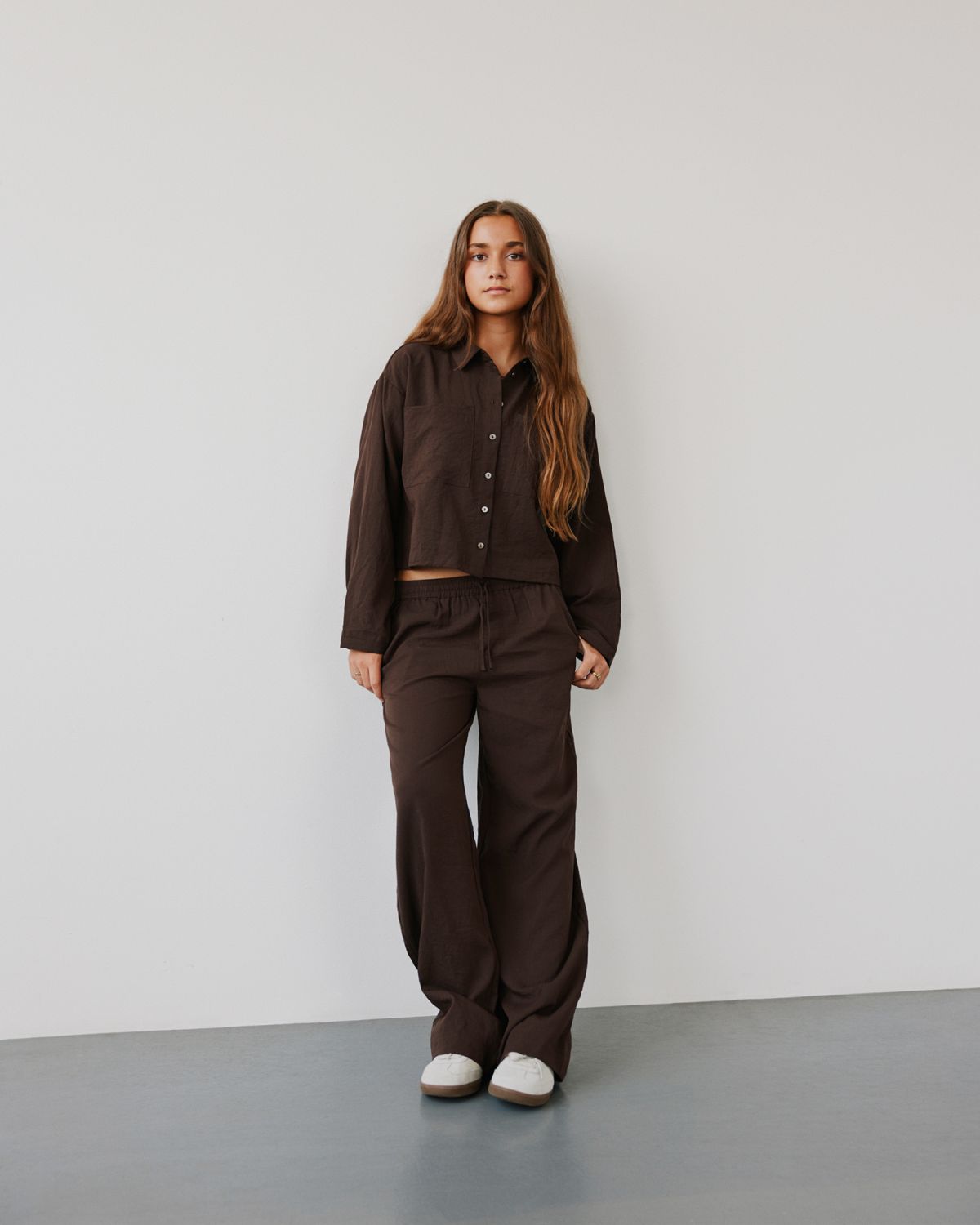 Sofie Schnoor YOUNG FIASY HIGH WAIST TROUSERS Trousers 7129 Brown Fudge