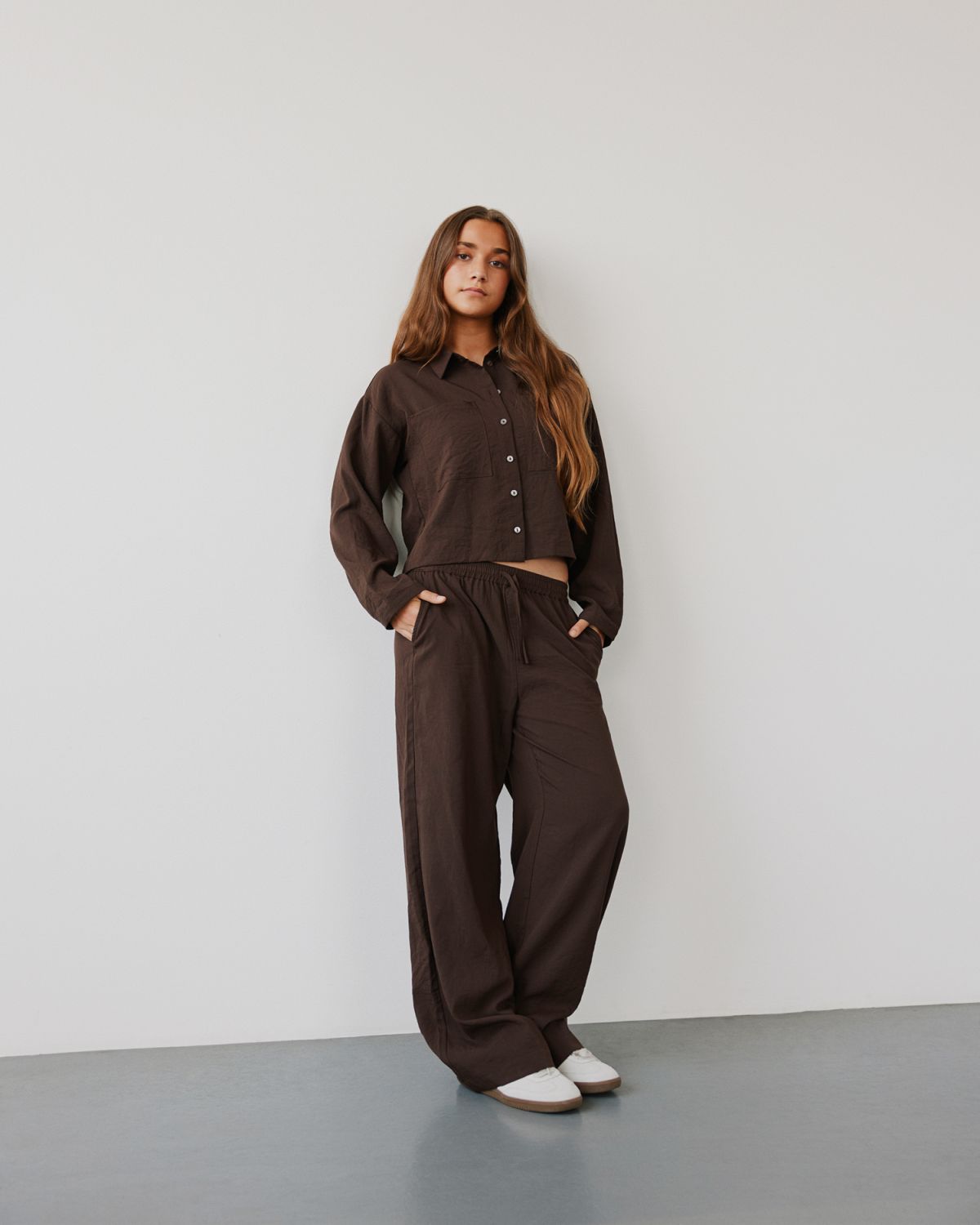 Sofie Schnoor YOUNG FIASY HIGH WAIST TROUSERS Trousers 7129 Brown Fudge