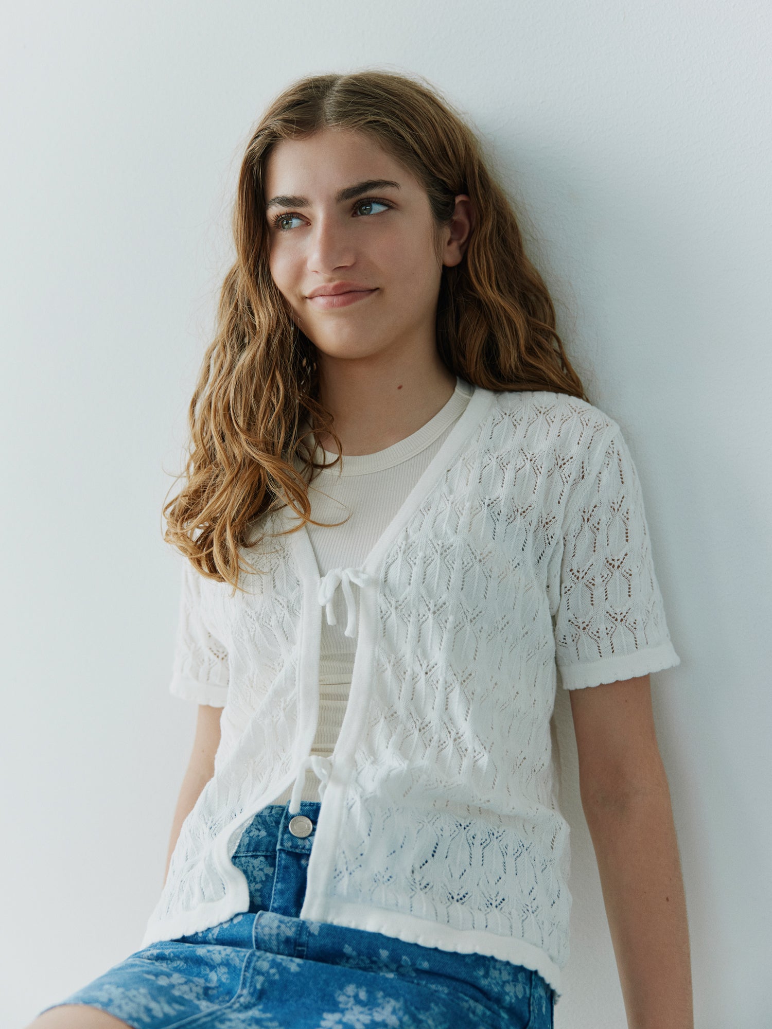 新品未使用　Gypsohila 　 Fleur Cardigan White GPG-520 Fleur Cardigan | gypsohila