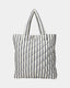 G241911-Tote bag-Off White/ Navy Striped