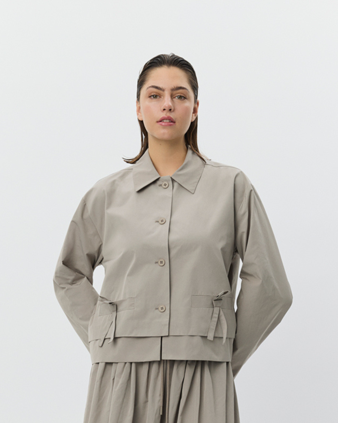 GEMSW SHORT JACKET Jakke - 3072 Dusty green | Sofie Schnoor
