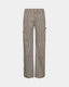 GITTESW TROUSERS - Brown Striped