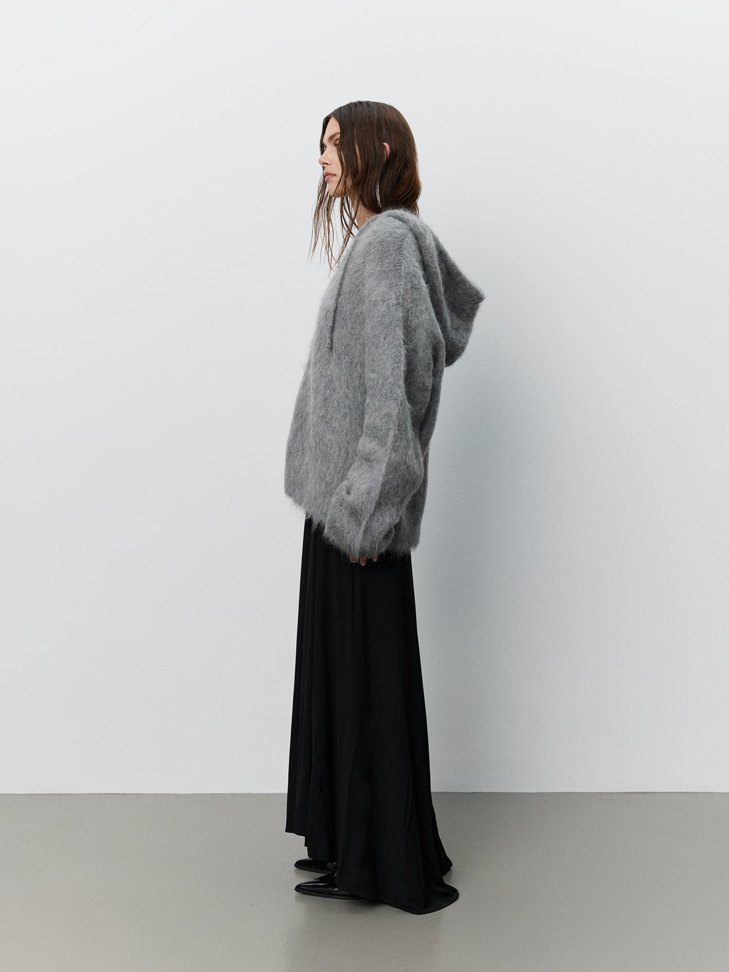 Sofie Schnoor WOMEN ICON 004 - SINASW STRIK HÆTTETRØJE Strik 8014 Light grey melange