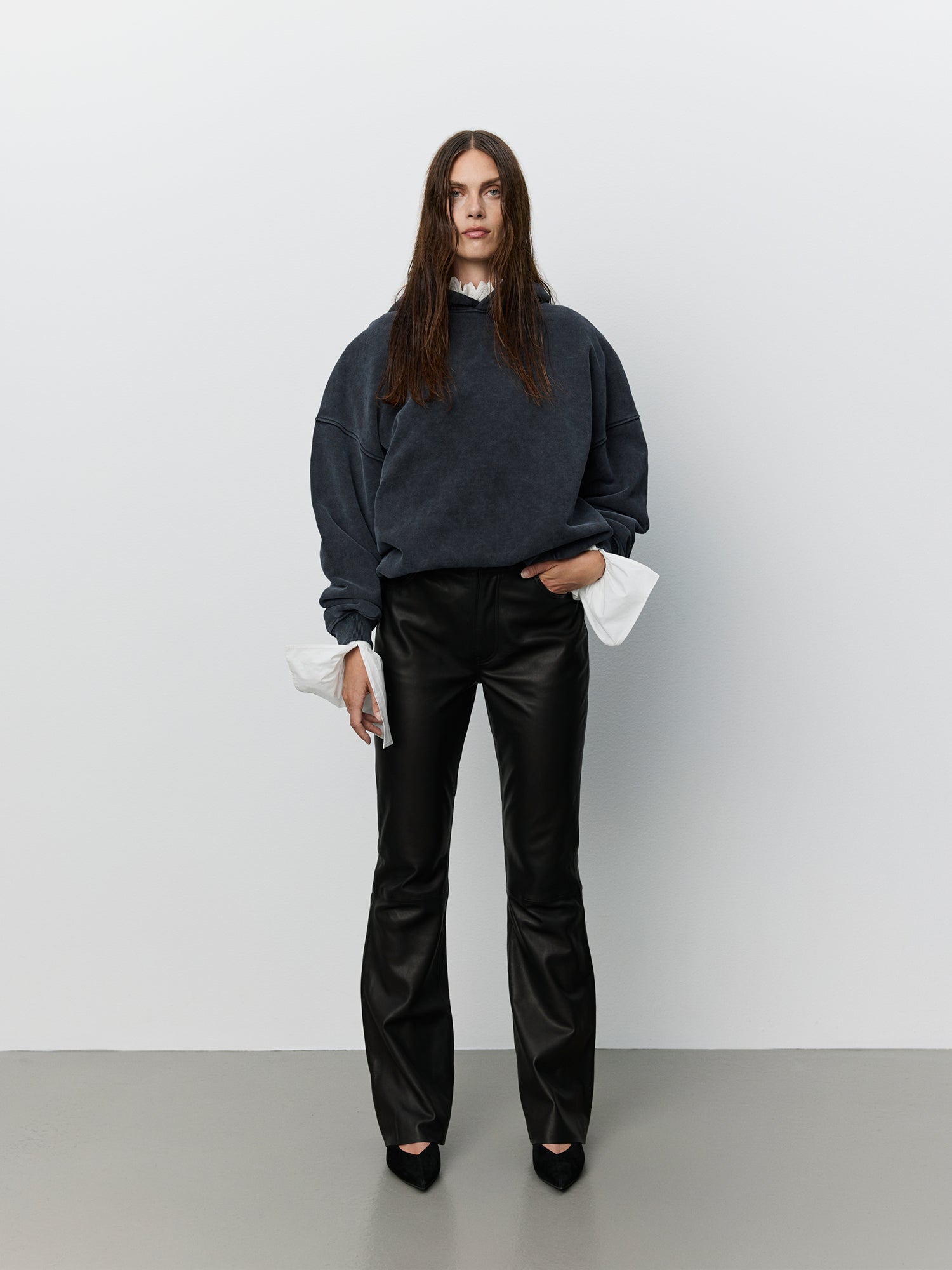 Sofie Schnoor WOMEN ICON 015 - RANSOSW HOODIE Hættetrøje 1015 Washed black