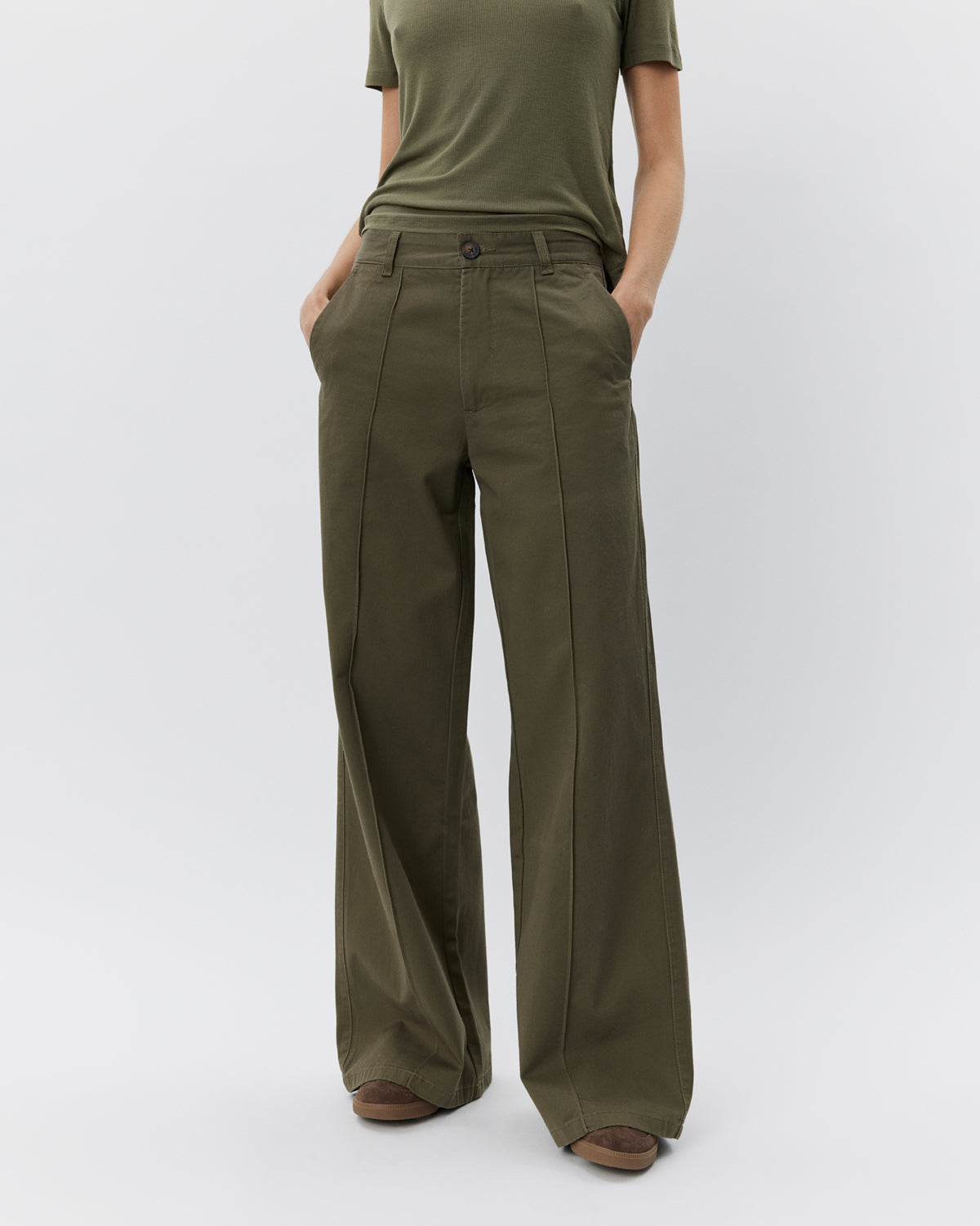 Sofie Schnoor WOMEN IZZASW TROUSERS Trousers 3039 Army green