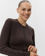 JAYASPO ZIP BLOUSE - Dark brown