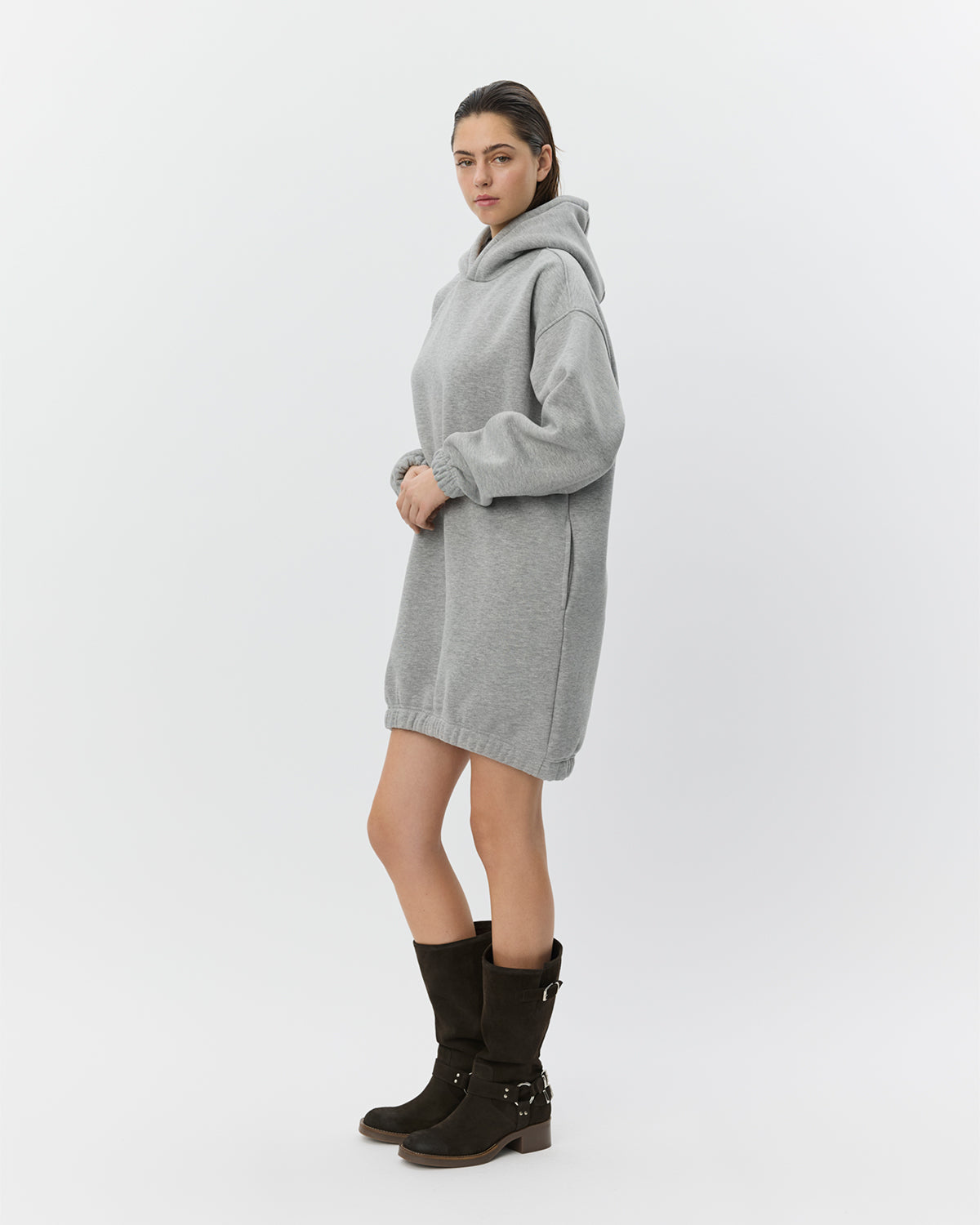 JENNIFERSW HOODIE DRESS Hættetrøje - 8000 Grey Melange | Sofie Schnoor