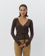 JOODYSW BLOUSE - Brown Fudge