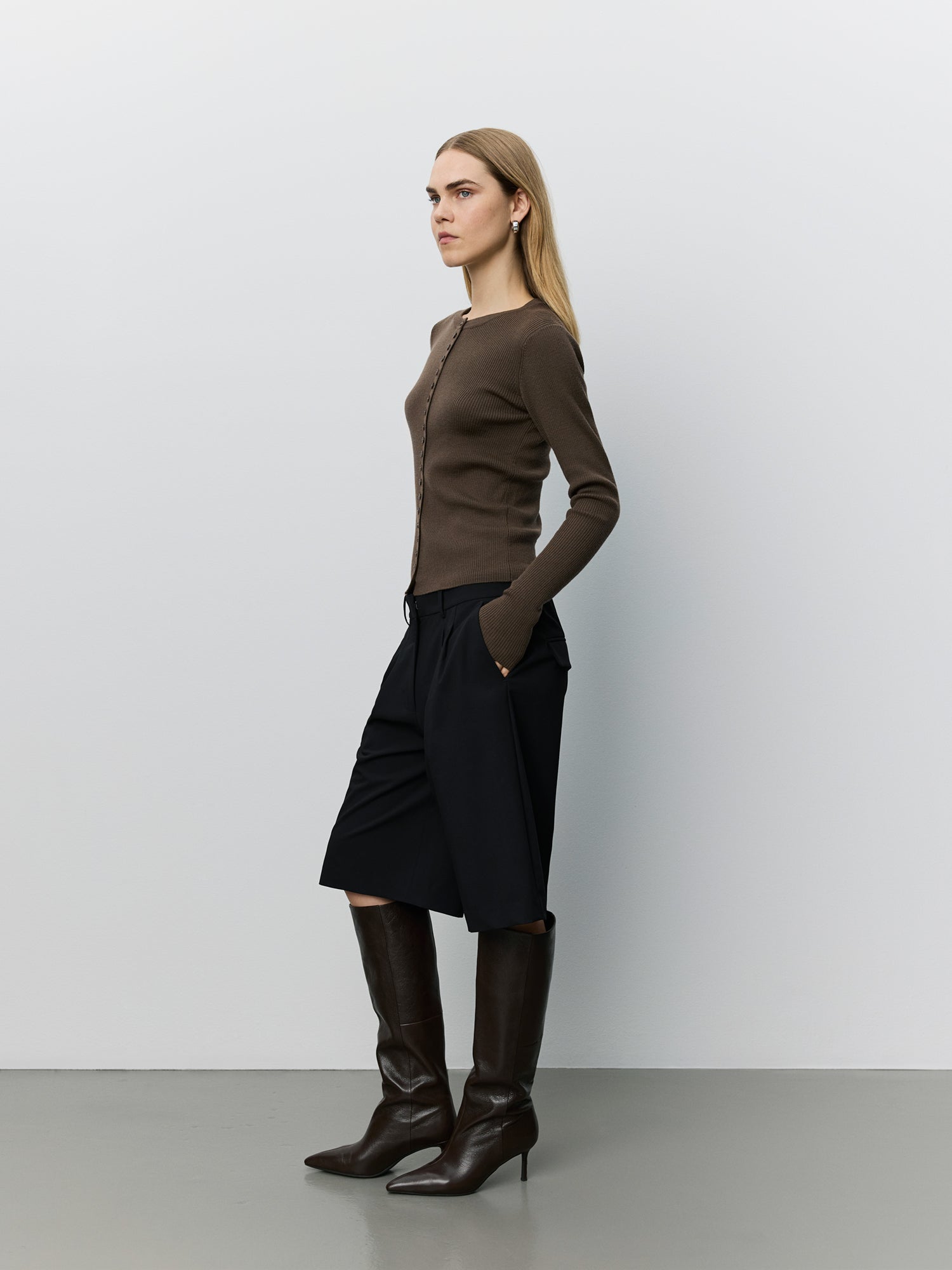 Sofie Schnoor WOMEN JULESSW STRIK CARDIGAN Cardigan 7052 Brown