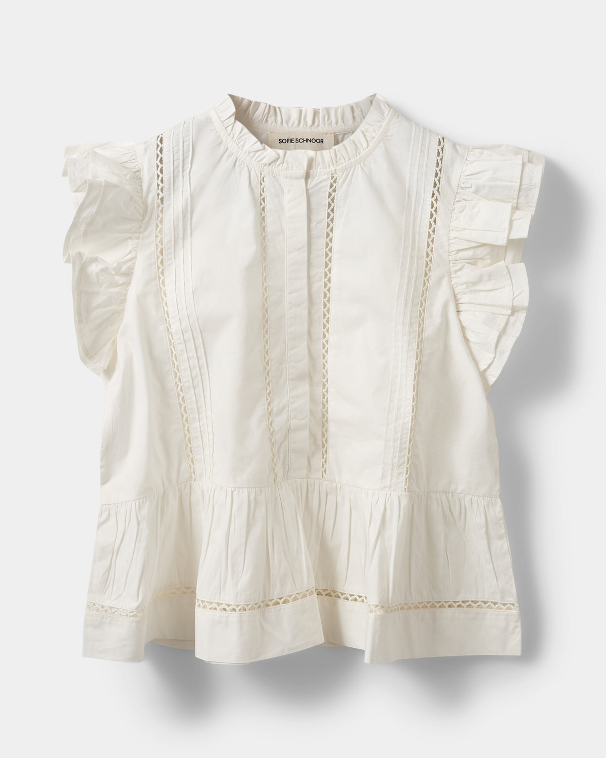 Sofie Schnoor WOMEN JULIENSW FRILL BOMULDSTOP Top 0141 White Alyssum